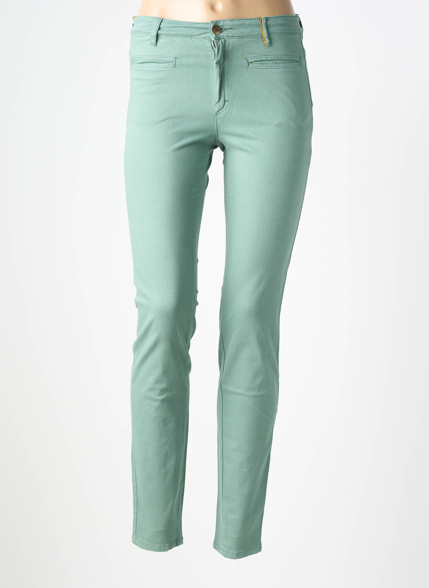 Blugi cu croială slim elasticitate mărime normală verde COUTURIST femeie