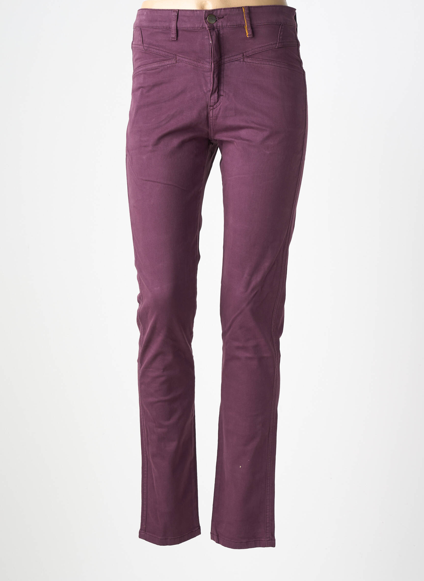 Pantalon slim talie înaltă talie înaltă violet COUTURIST femeie