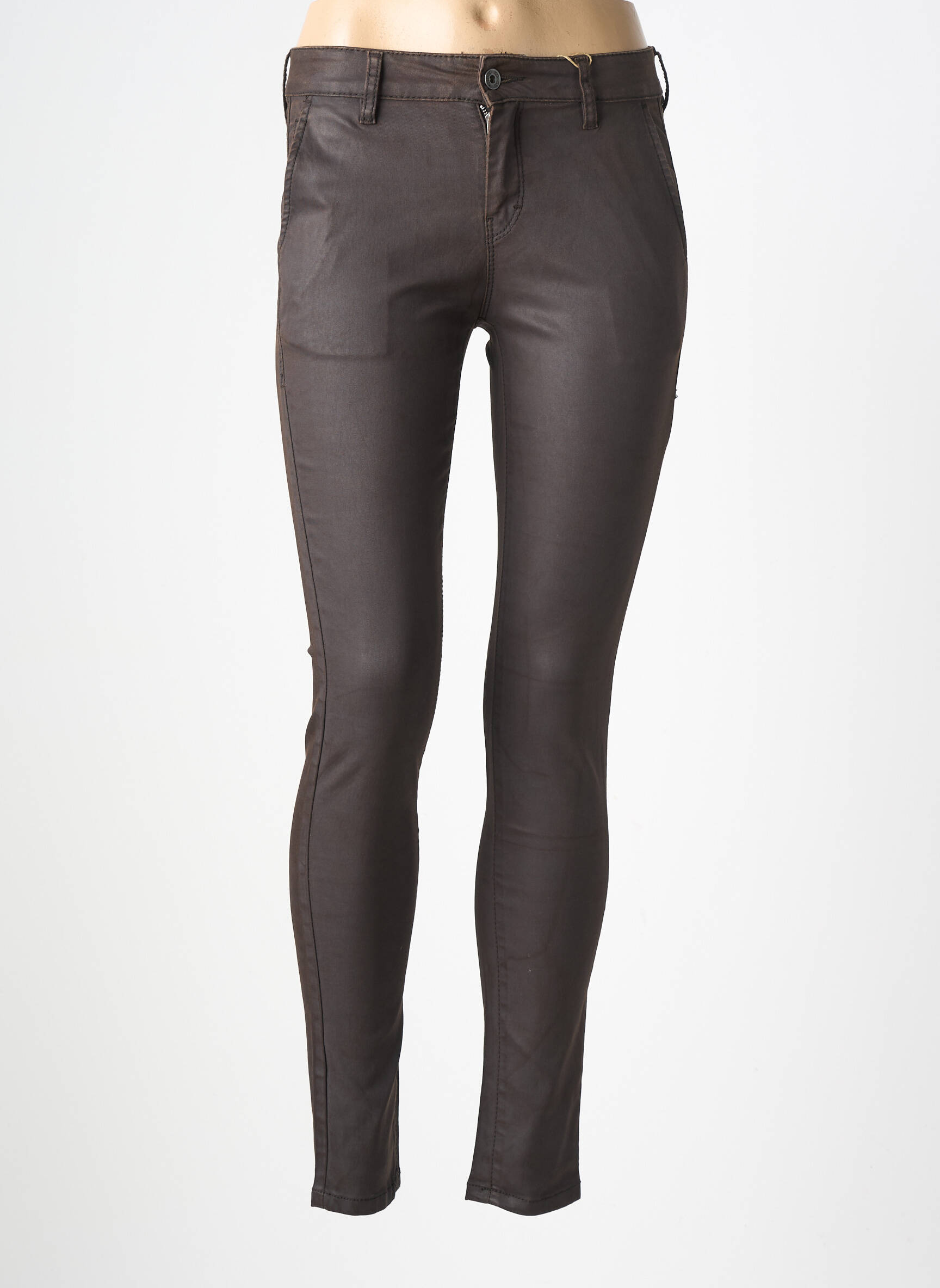 Pantalon chino talie joasă talie joasă maro COUTURIST femeie