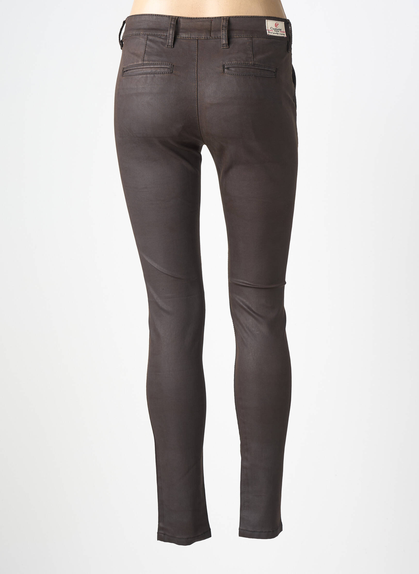 Pantalon chino talie joasă talie joasă maro COUTURIST femeie