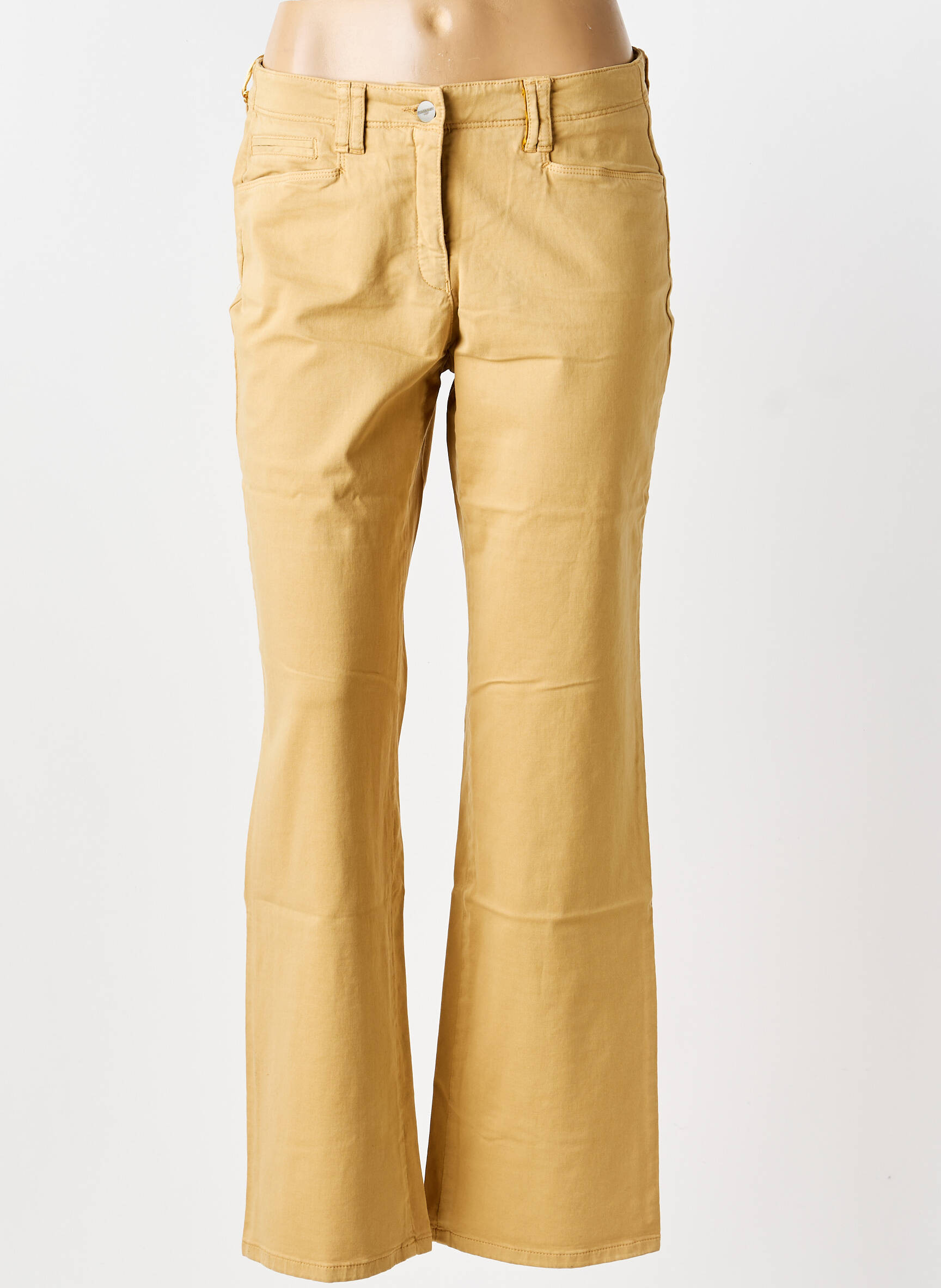 Pantalon drept elasticitate mărime normală bej COUTURIST femeie