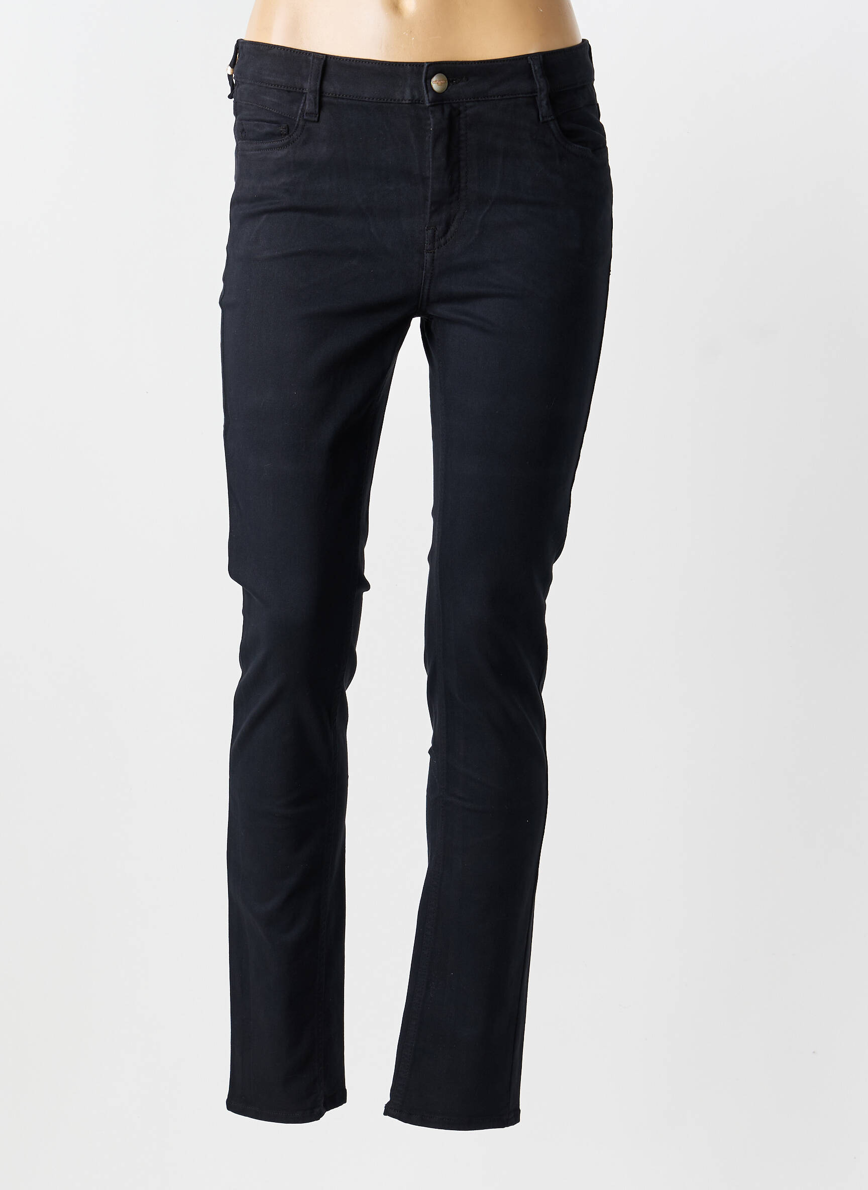 Pantalon slim mărime normală mărime normală negru COUTURIST femeie