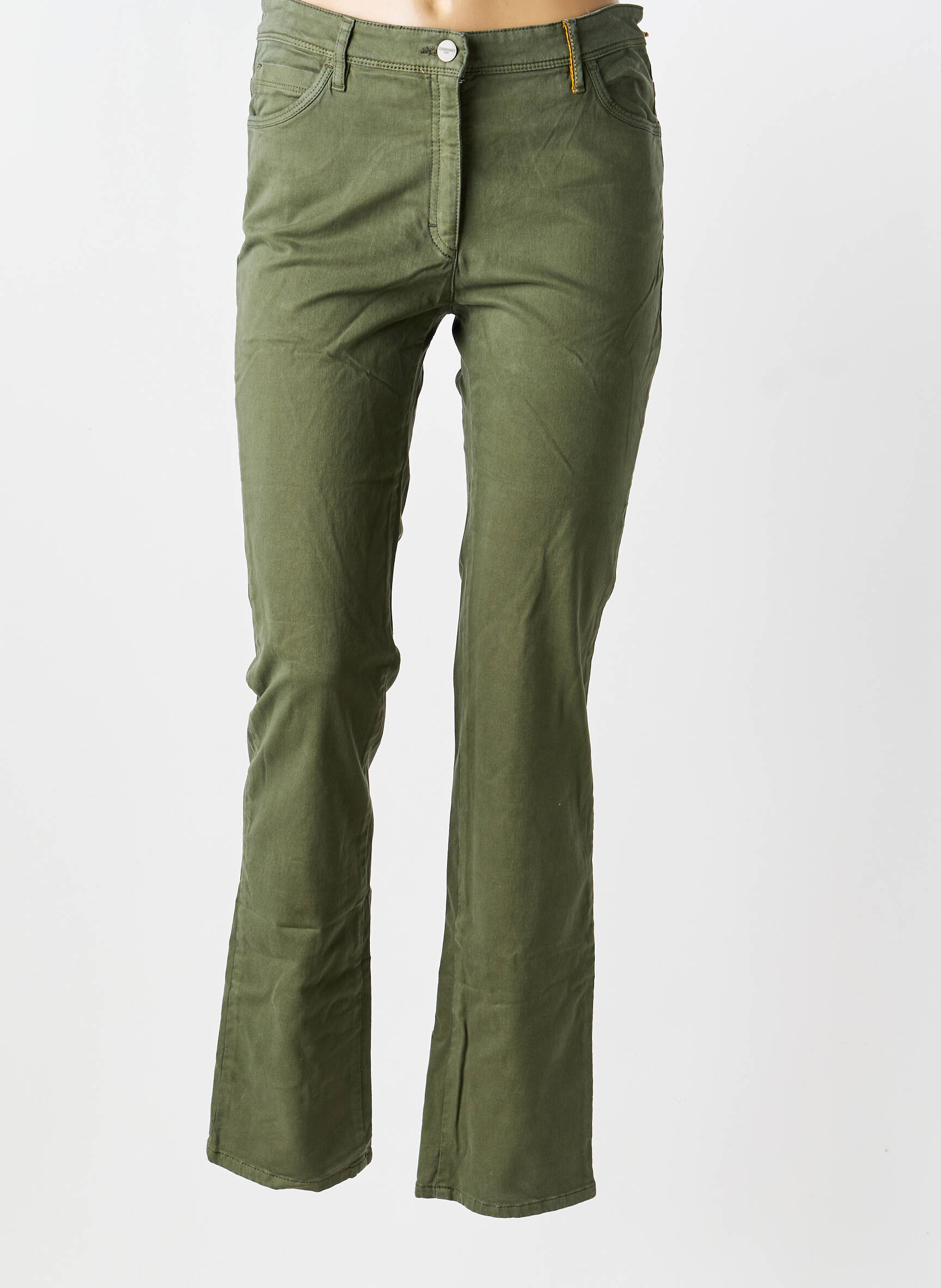 Blugi cu croială slim elasticitate mărime normală verde COUTURIST femeie