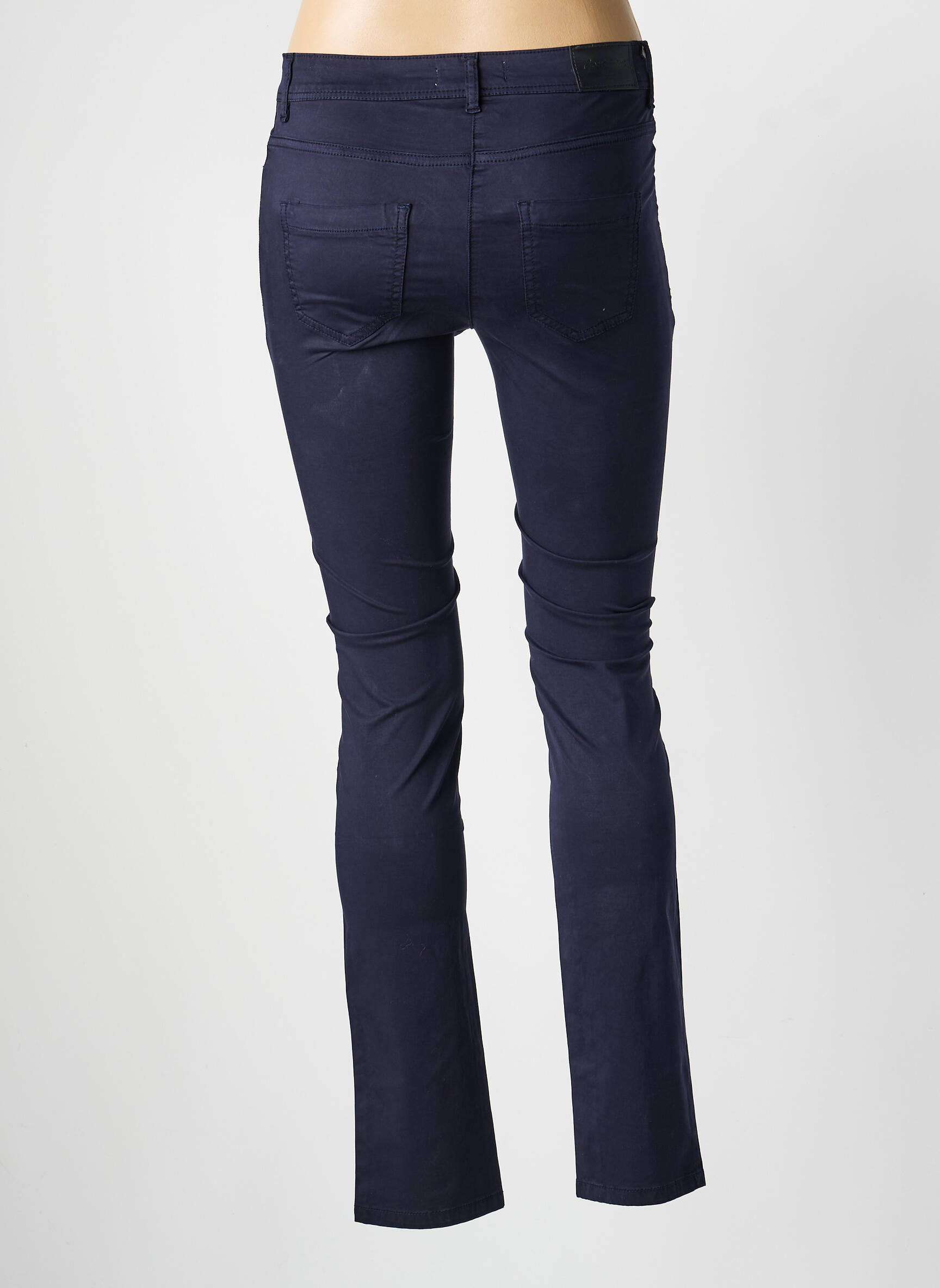 Pantalon slim țesătură poplin mărime normală albastru COUTURIST femeie
