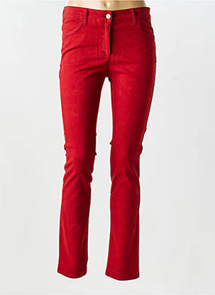 Pantalon slim buzunare roșu COUTURIST femeie