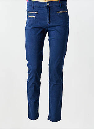 Pantalon slim elasticitate mărime normală albastru COUTURIST femeie