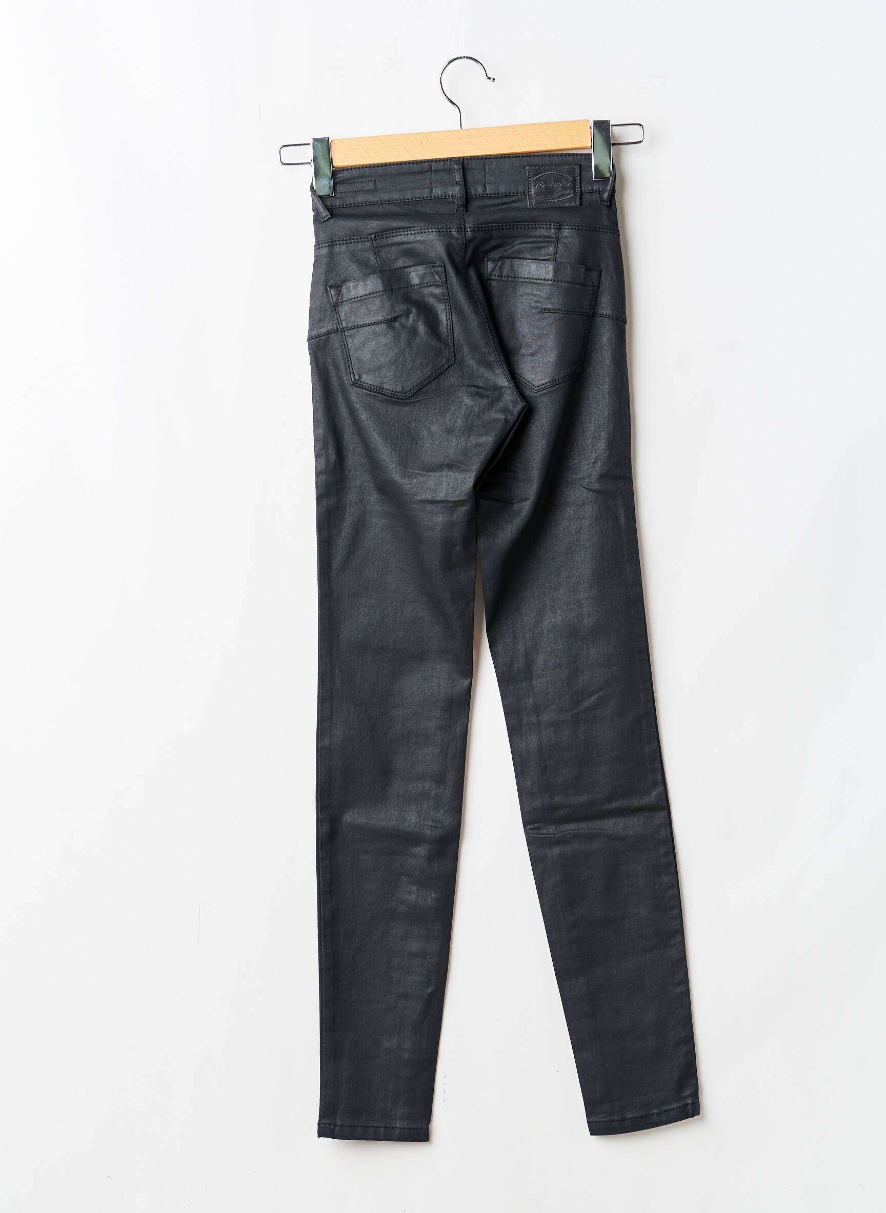 Pantalon slim buzunare negru COUTURIST femeie