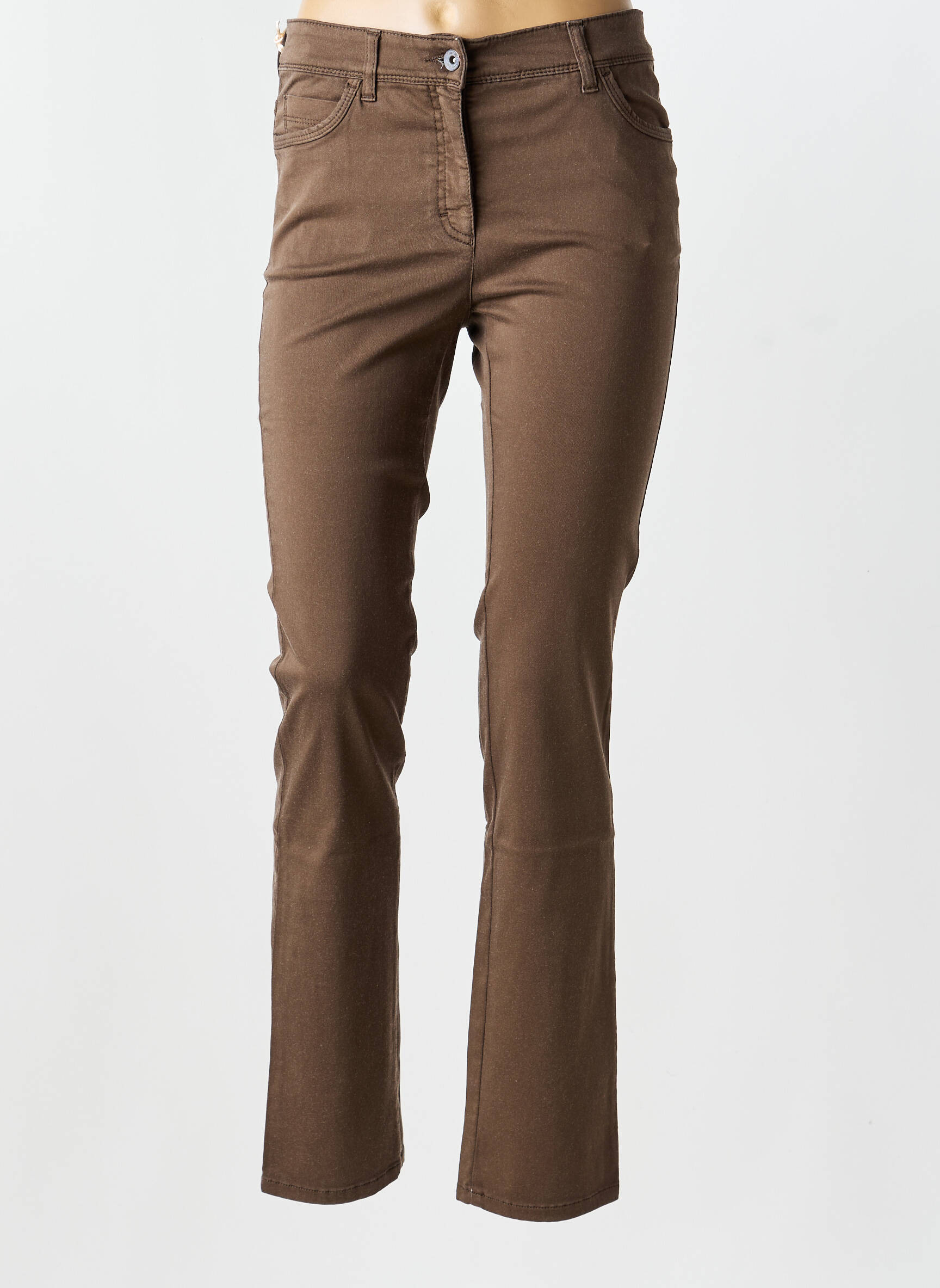 Pantalon slim buzunare maro COUTURIST femeie