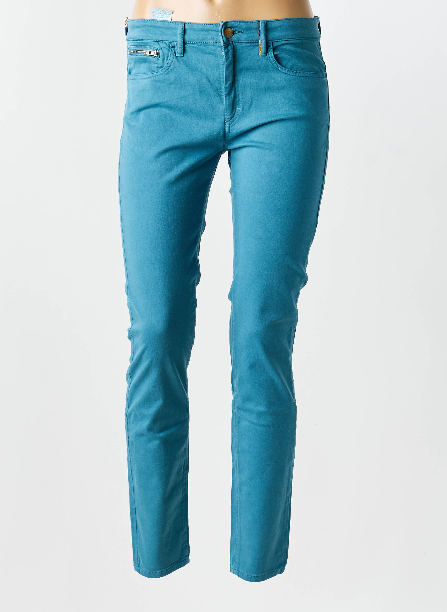Pantalon slim buzunare albastru COUTURIST femeie