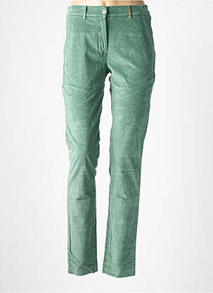Pantalon chino închidere cu fermoar sub clapetă cu nasturi mărime normală verde COUTURIST femeie
