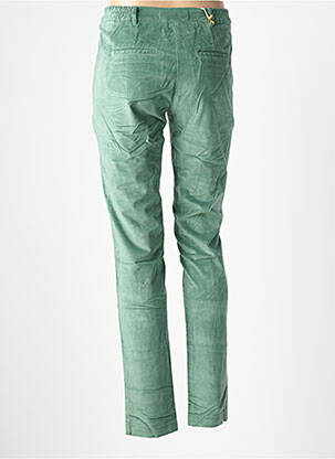 Pantalon chino închidere cu fermoar sub clapetă cu nasturi mărime normală verde COUTURIST femeie