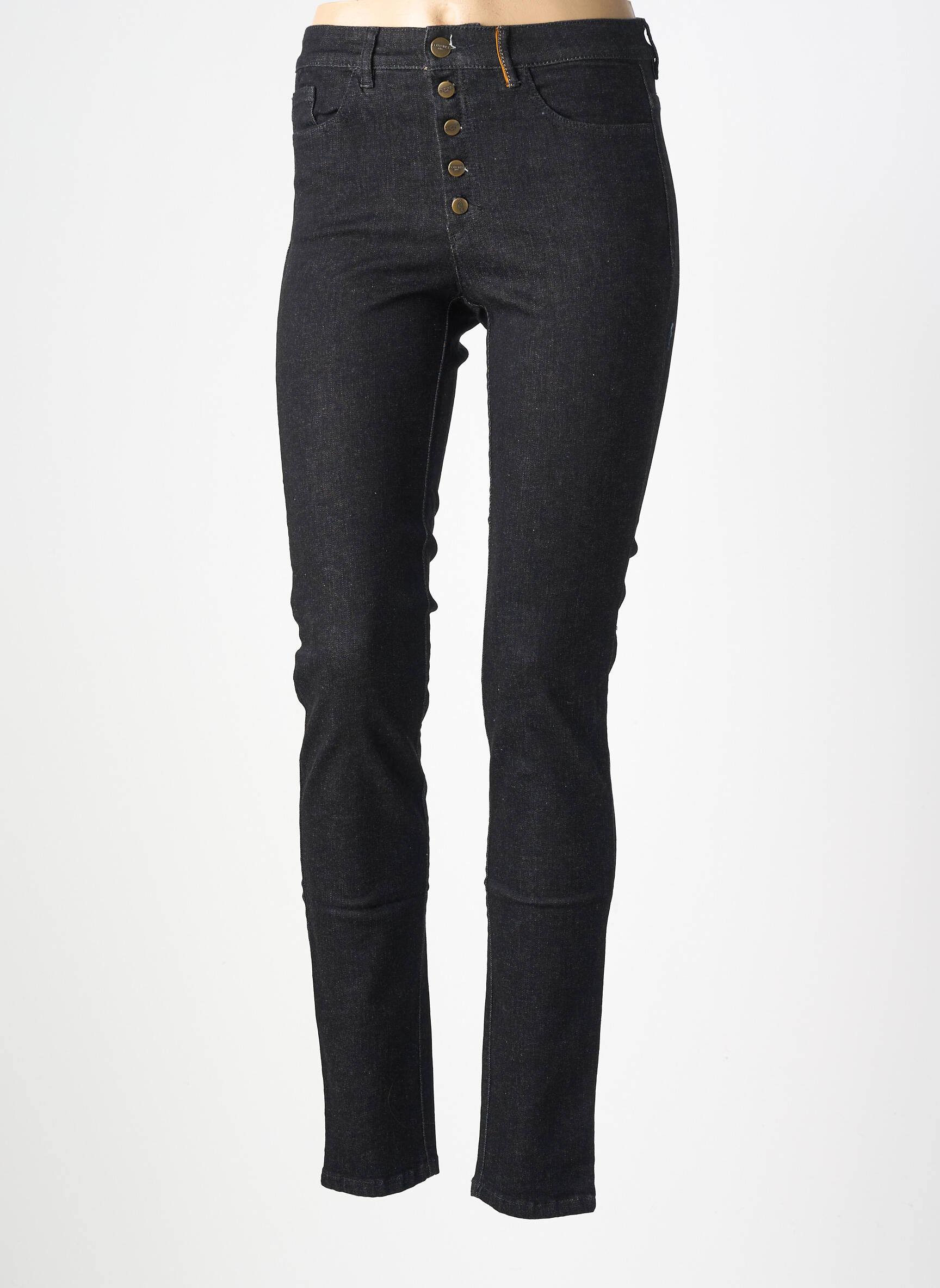 Blugi skinny talie înaltă talie înaltă negru COUTURIST femeie
