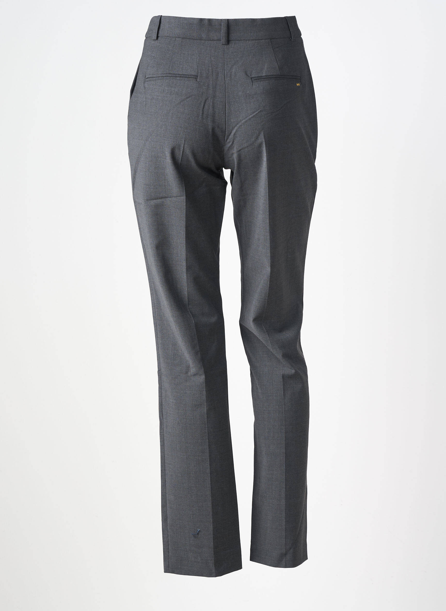 Pantalon chino închidere cu fermoar sub clapetă cu nasturi mărime normală gri COUTURIST femeie