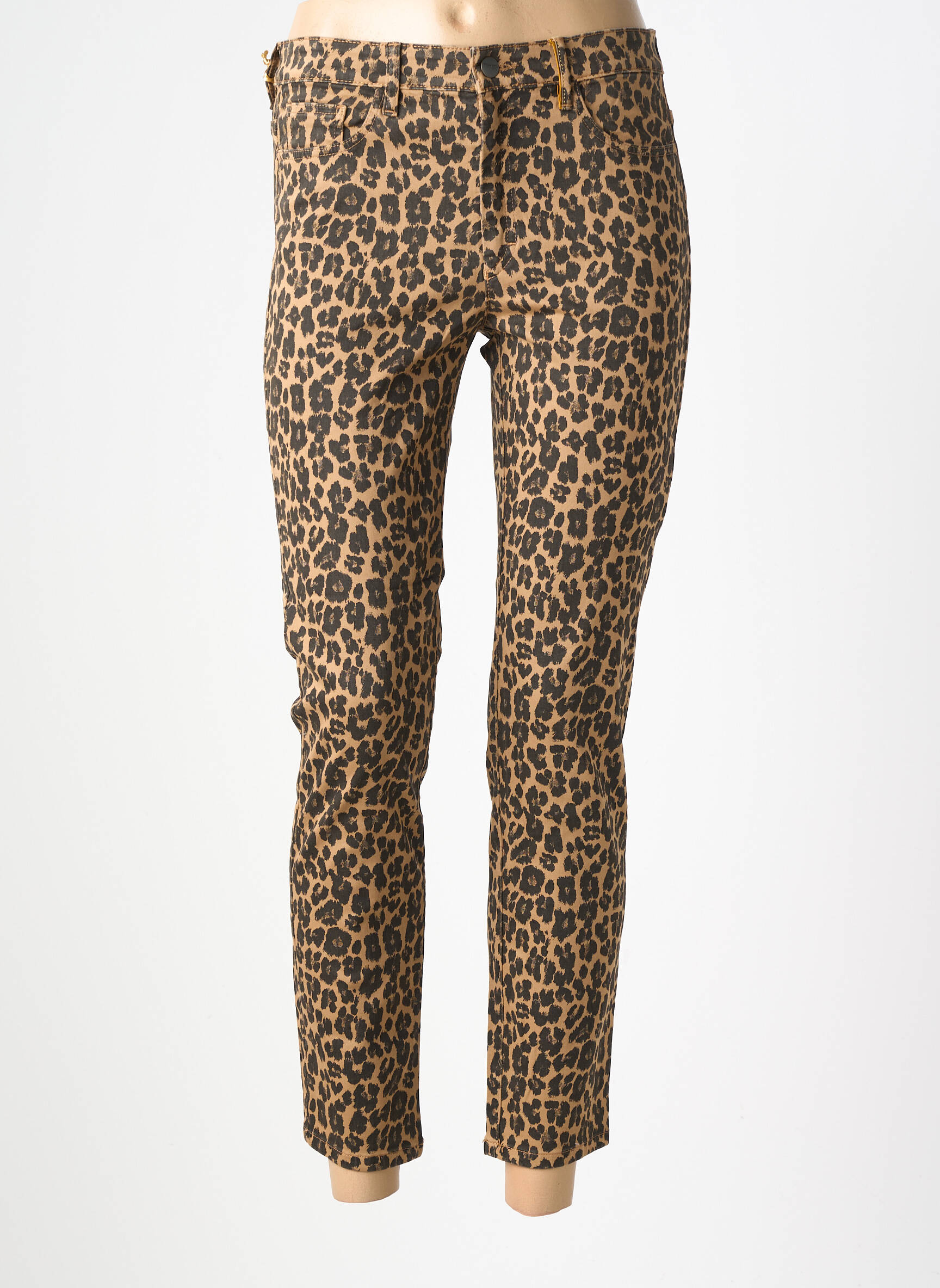 Pantalon 7/8 elasticitate mărime normală bej COUTURIST femeie
