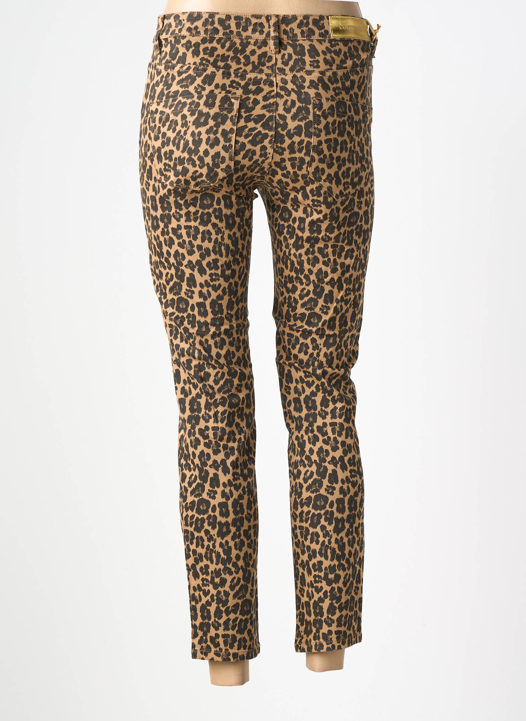 Pantalon 7/8 elasticitate mărime normală bej COUTURIST femeie