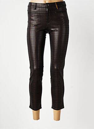 Pantalon 7/8 elasticitate talie joasă maro COUTURIST femeie