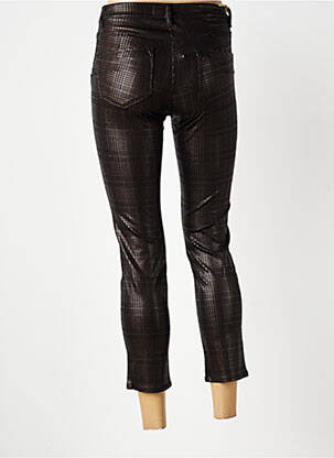 Pantalon 7/8 elasticitate talie joasă maro COUTURIST femeie