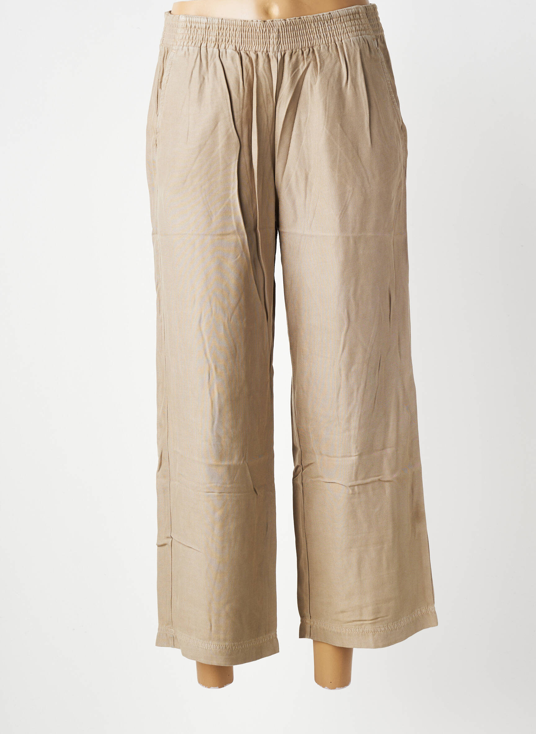 Pantalon 7/8 țesătură poplin mărime normală maro COUTURIST femeie