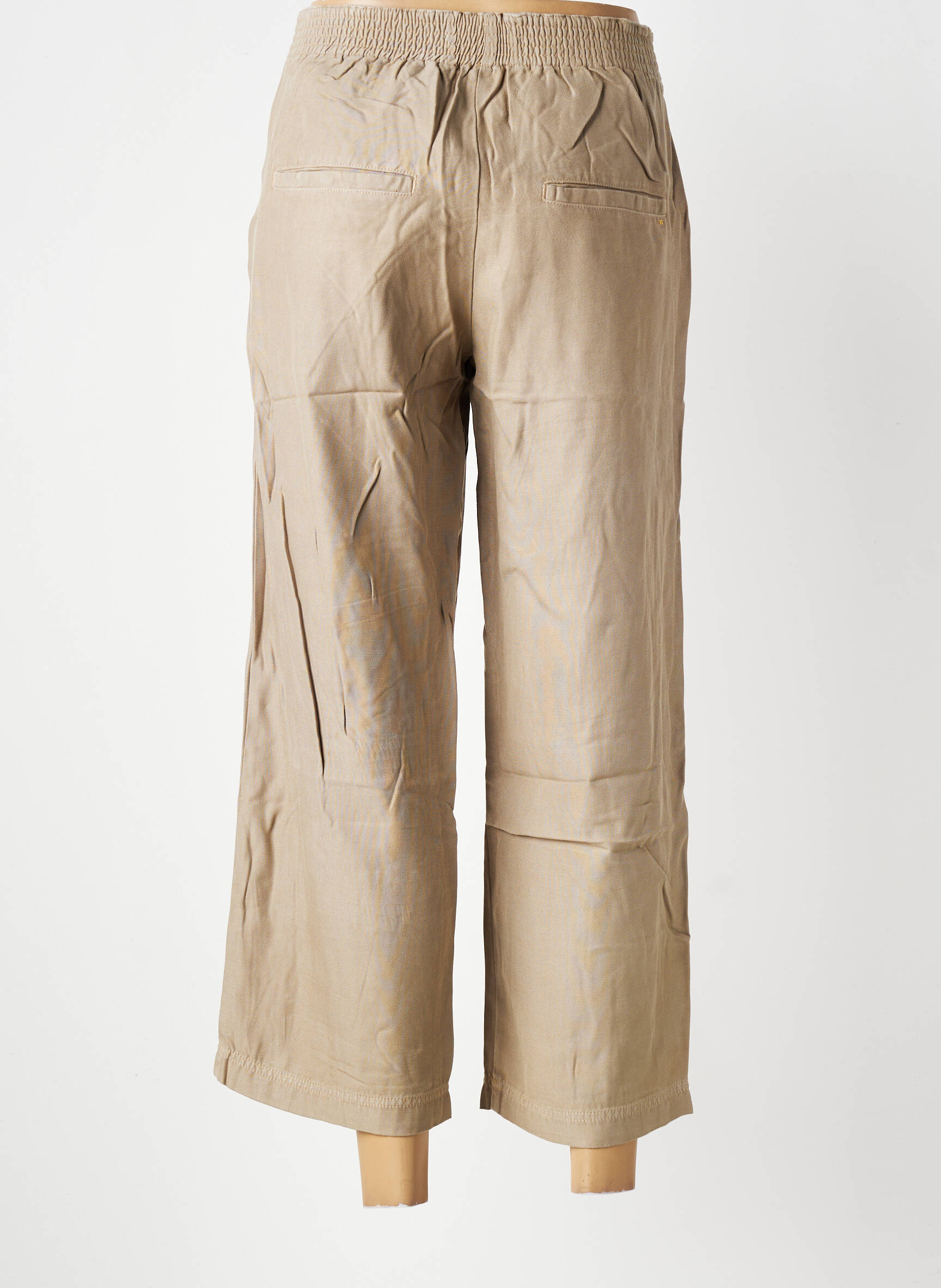 Pantalon 7/8 țesătură poplin mărime normală maro COUTURIST femeie
