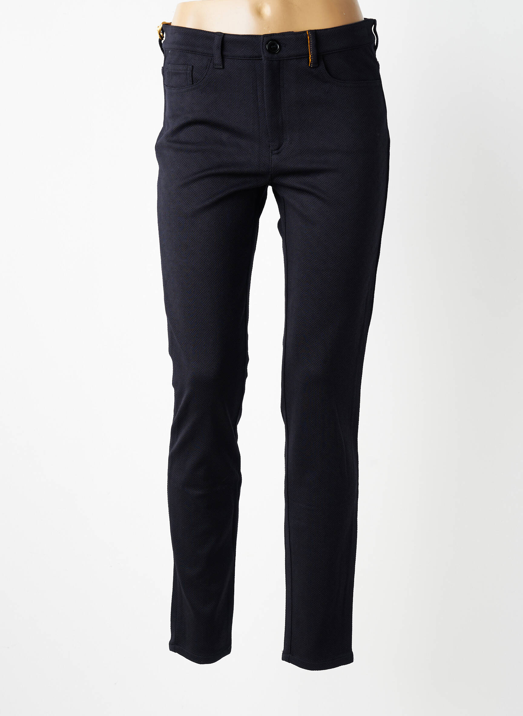 Pantalon slim elasticitate mărime normală negru COUTURIST femeie