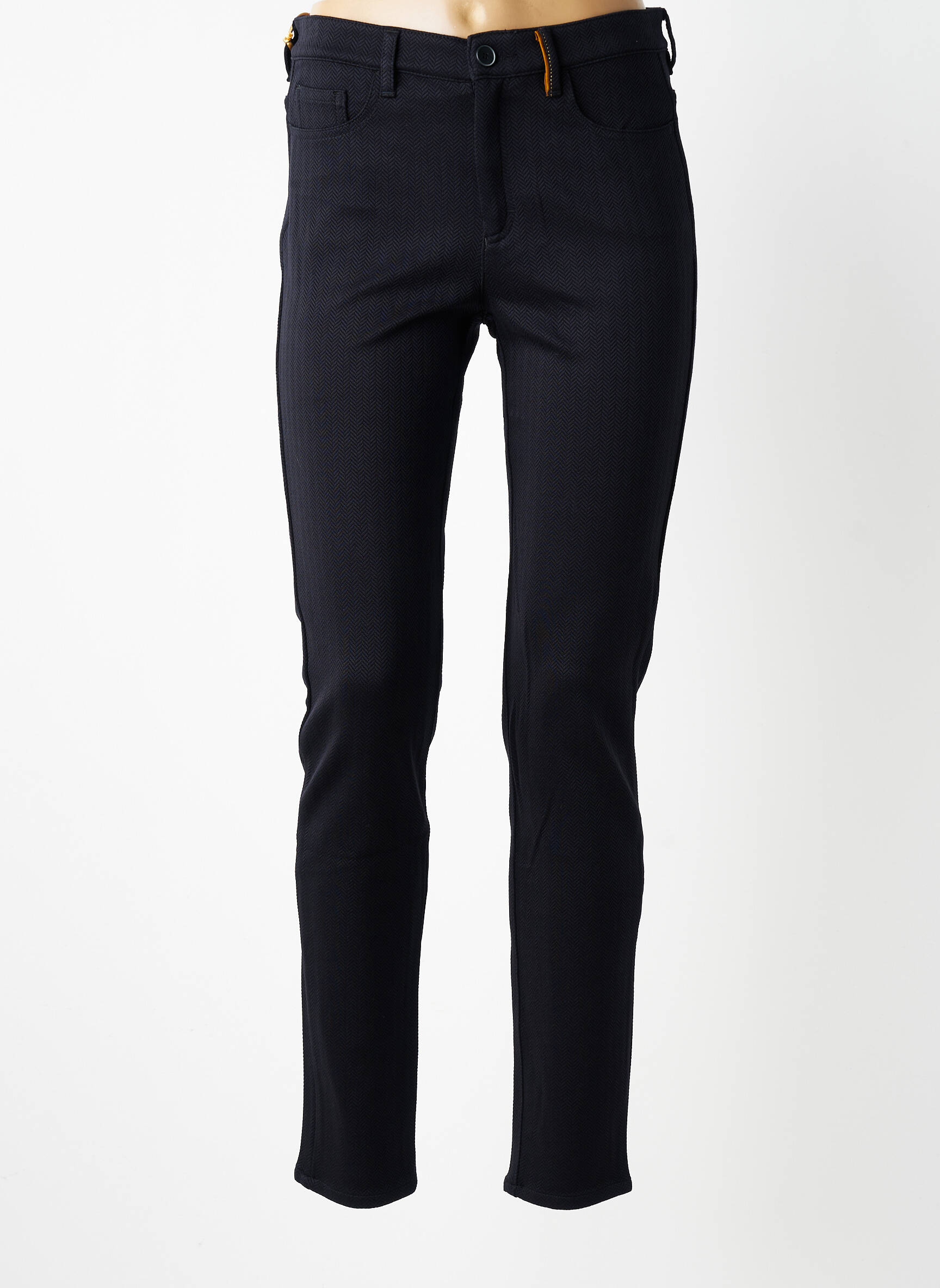 Pantalon slim elasticitate mărime normală negru COUTURIST femeie