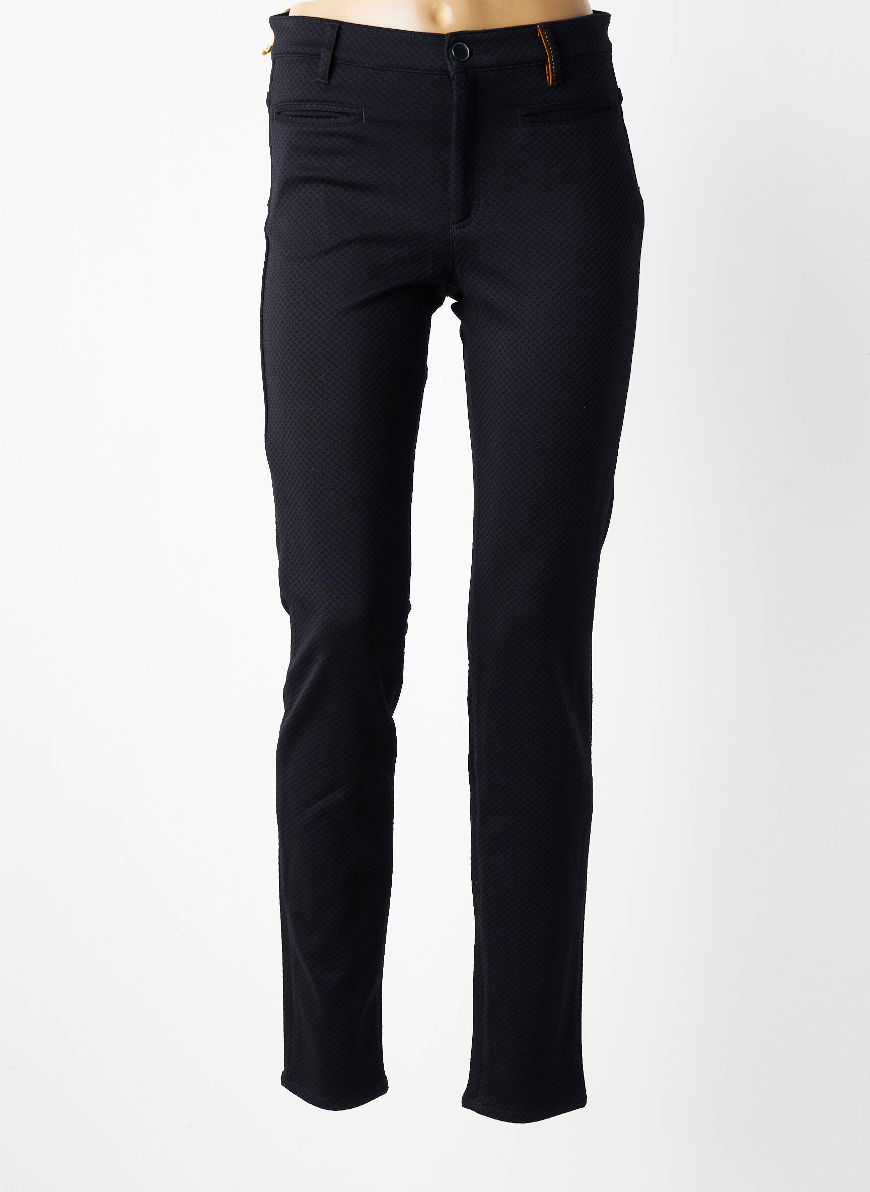 Pantalon slim elasticitate mărime normală negru COUTURIST femeie