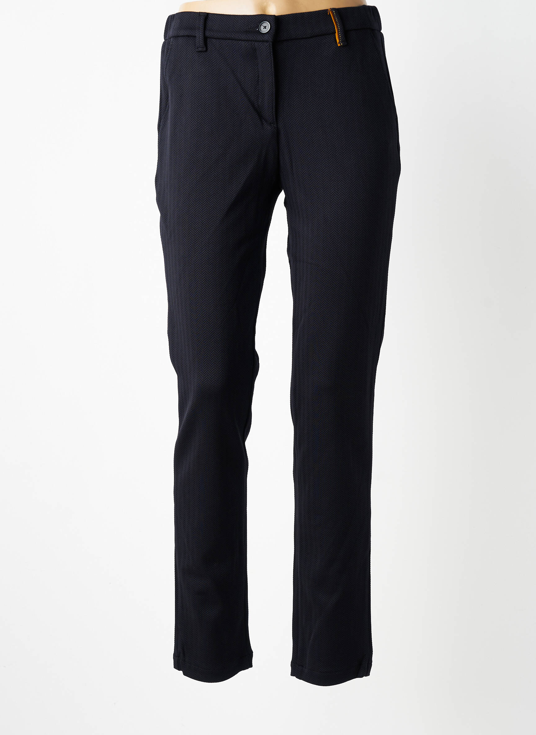 Pantalon chino închidere cu fermoar sub clapetă cu nasturi mărime normală negru COUTURIST femeie