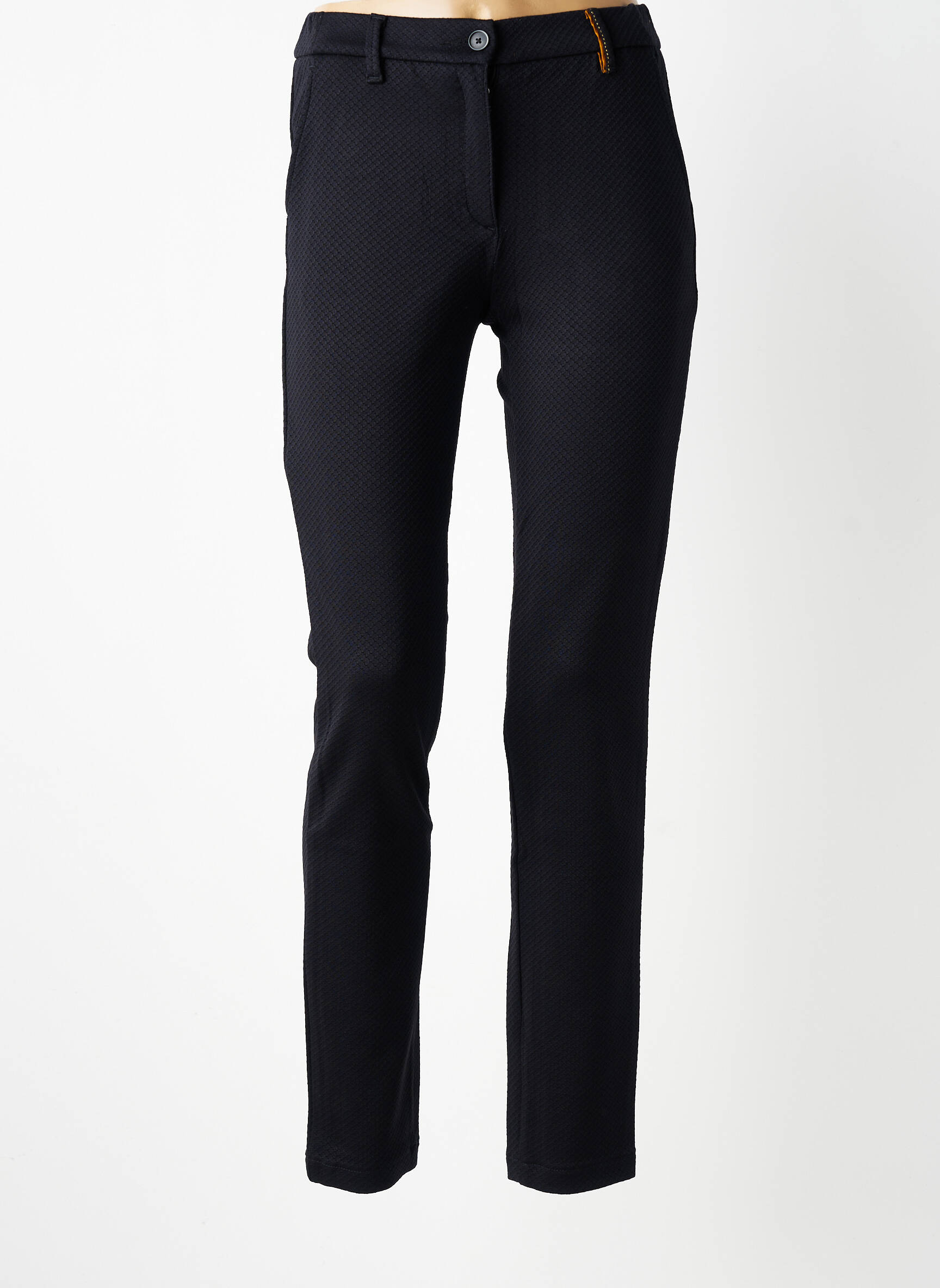 Pantalon chino închidere cu fermoar sub clapetă cu nasturi mărime normală negru COUTURIST femeie