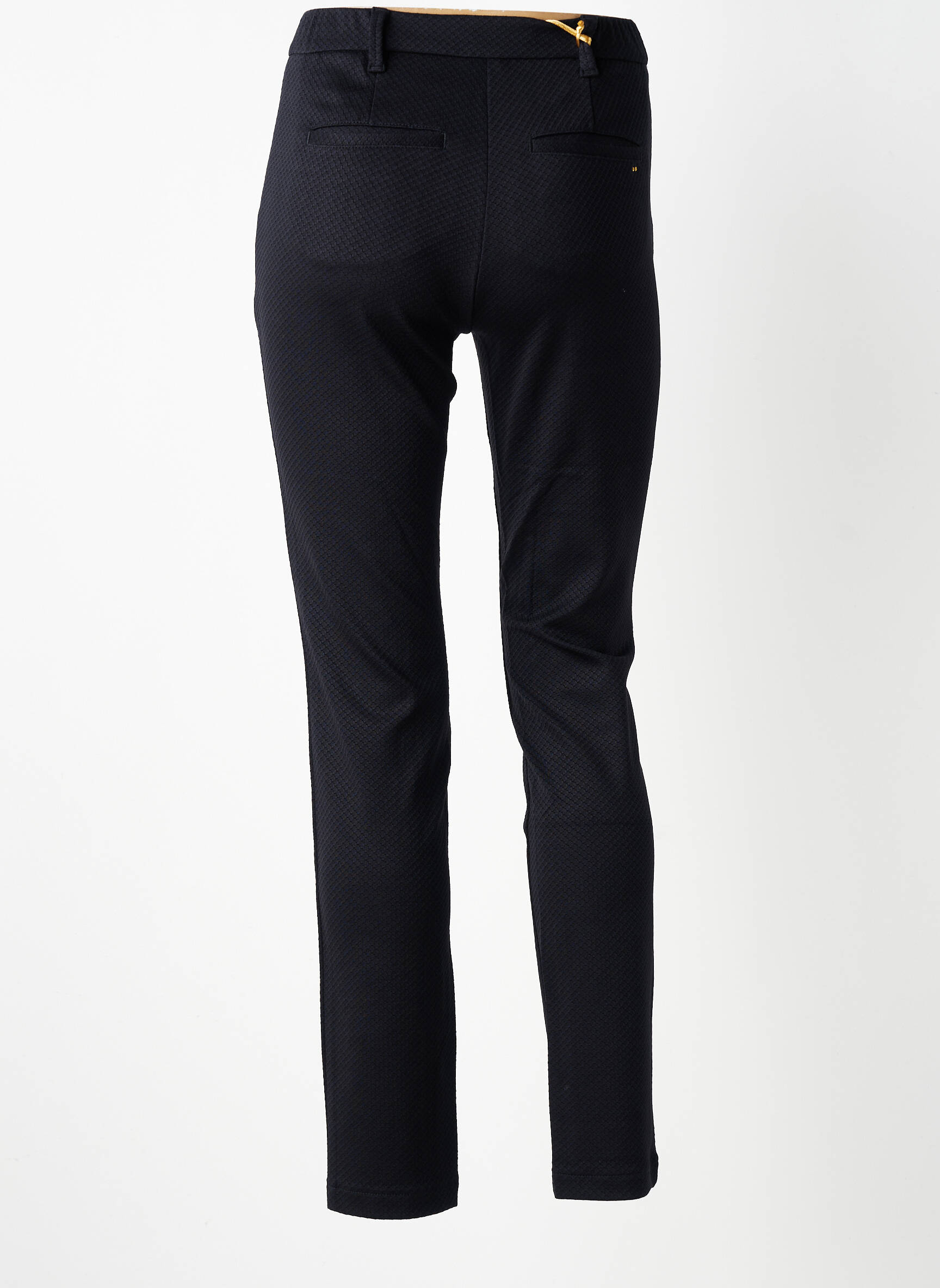 Pantalon chino închidere cu fermoar sub clapetă cu nasturi mărime normală negru COUTURIST femeie