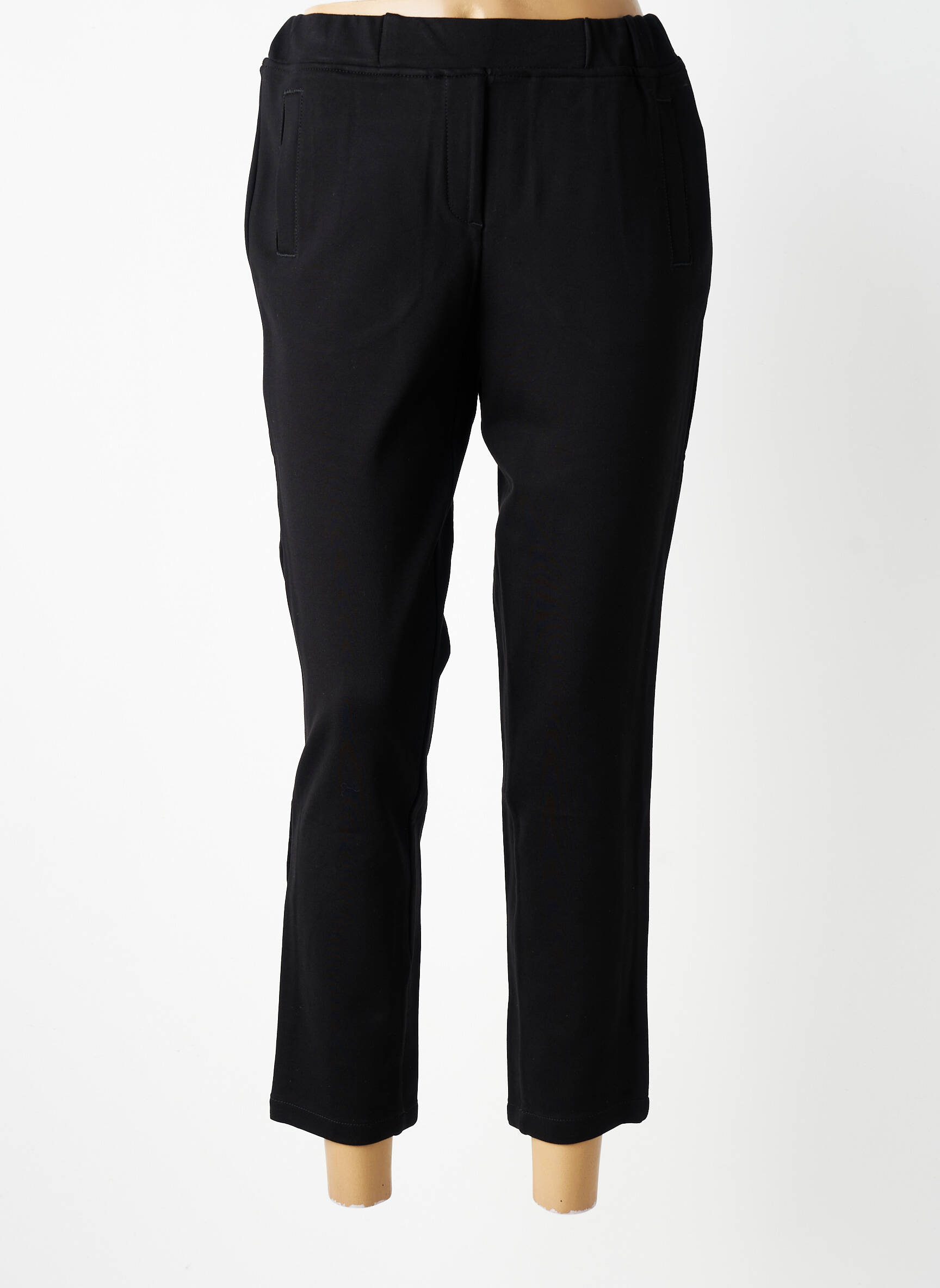 Pantalon 7/8 elasticitate mărime normală negru COUTURIST femeie