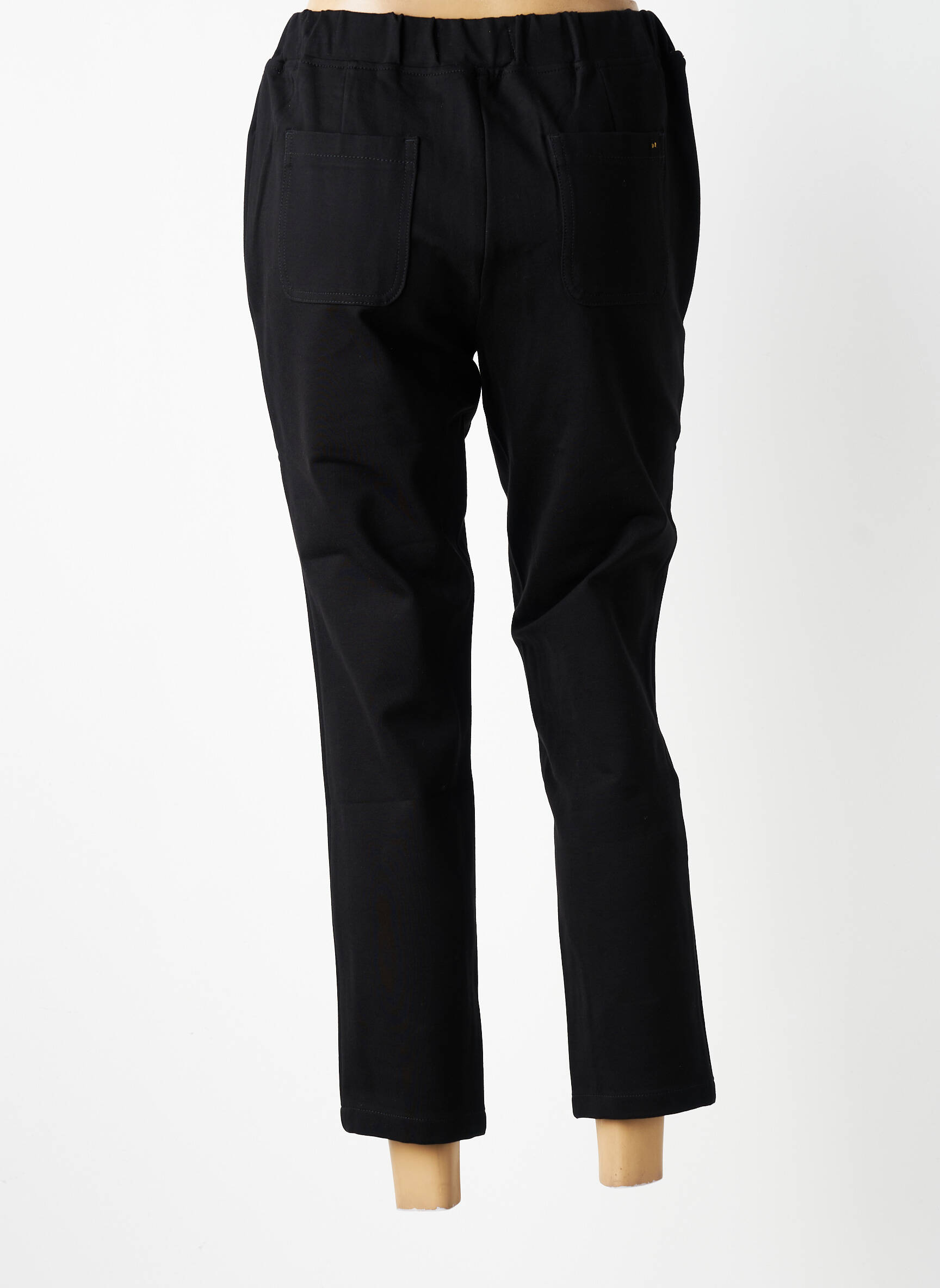 Pantalon 7/8 elasticitate mărime normală negru COUTURIST femeie