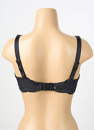 Sutien efect material satinat sutien balconet cu decolteu înalt negru SIMONE PERELE femeie