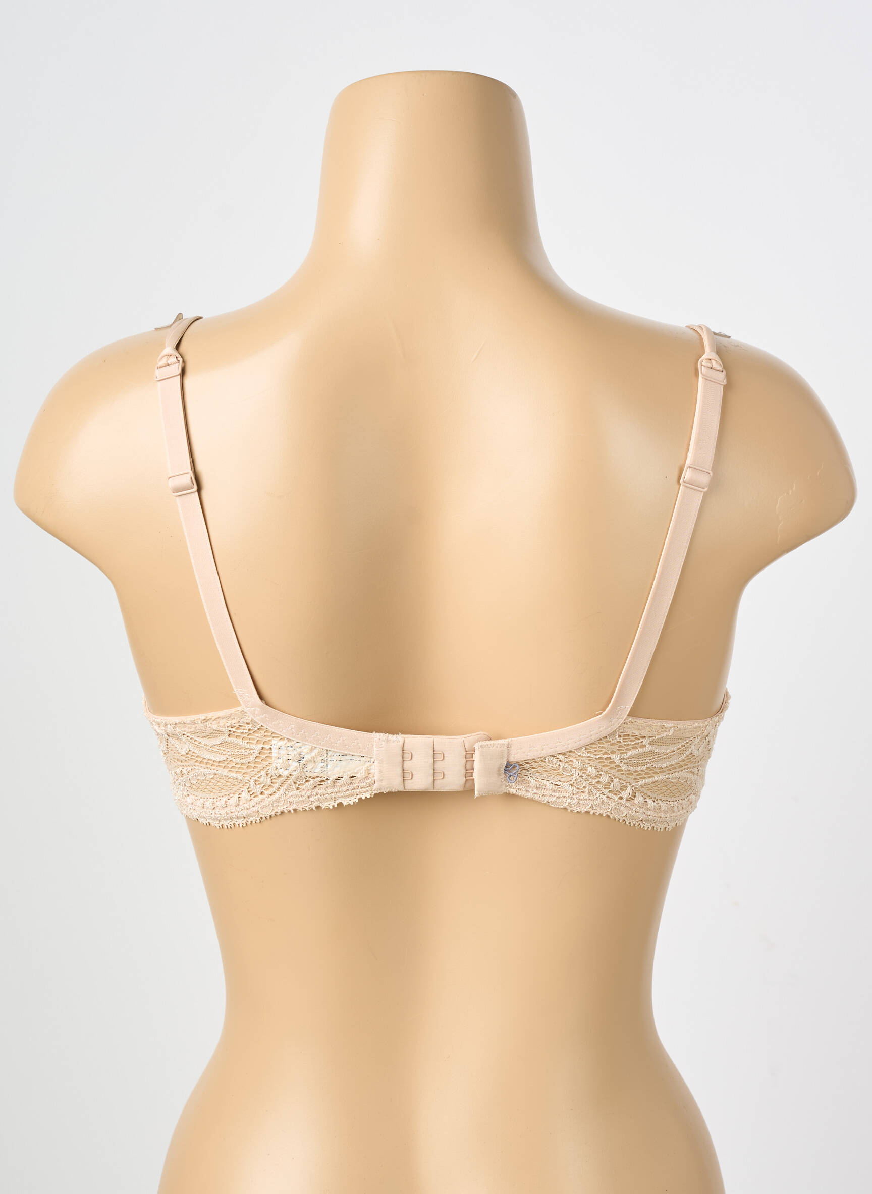Sutien efect material satinat sutien balconet cu decolteu înalt culoare piersică SIMONE PERELE femeie