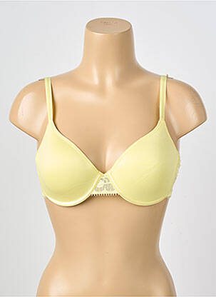 Sutien efect material satinat top sutien modelat galben CHANTELLE femeie
