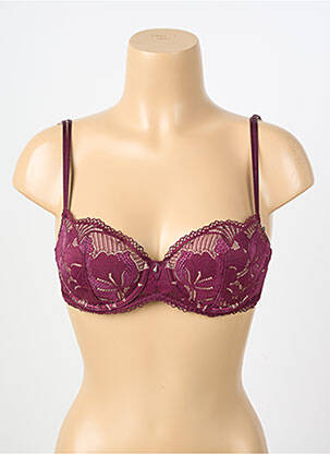 Sutien efect material satinat top sutien modelat violet IMPLICITE femeie