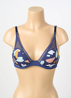 Sutien efect material satinat top sutien modelat albastru PASSIONATA femeie