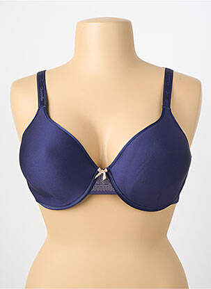 Sutien efect material satinat top sutien modelat albastru CHANTELLE femeie