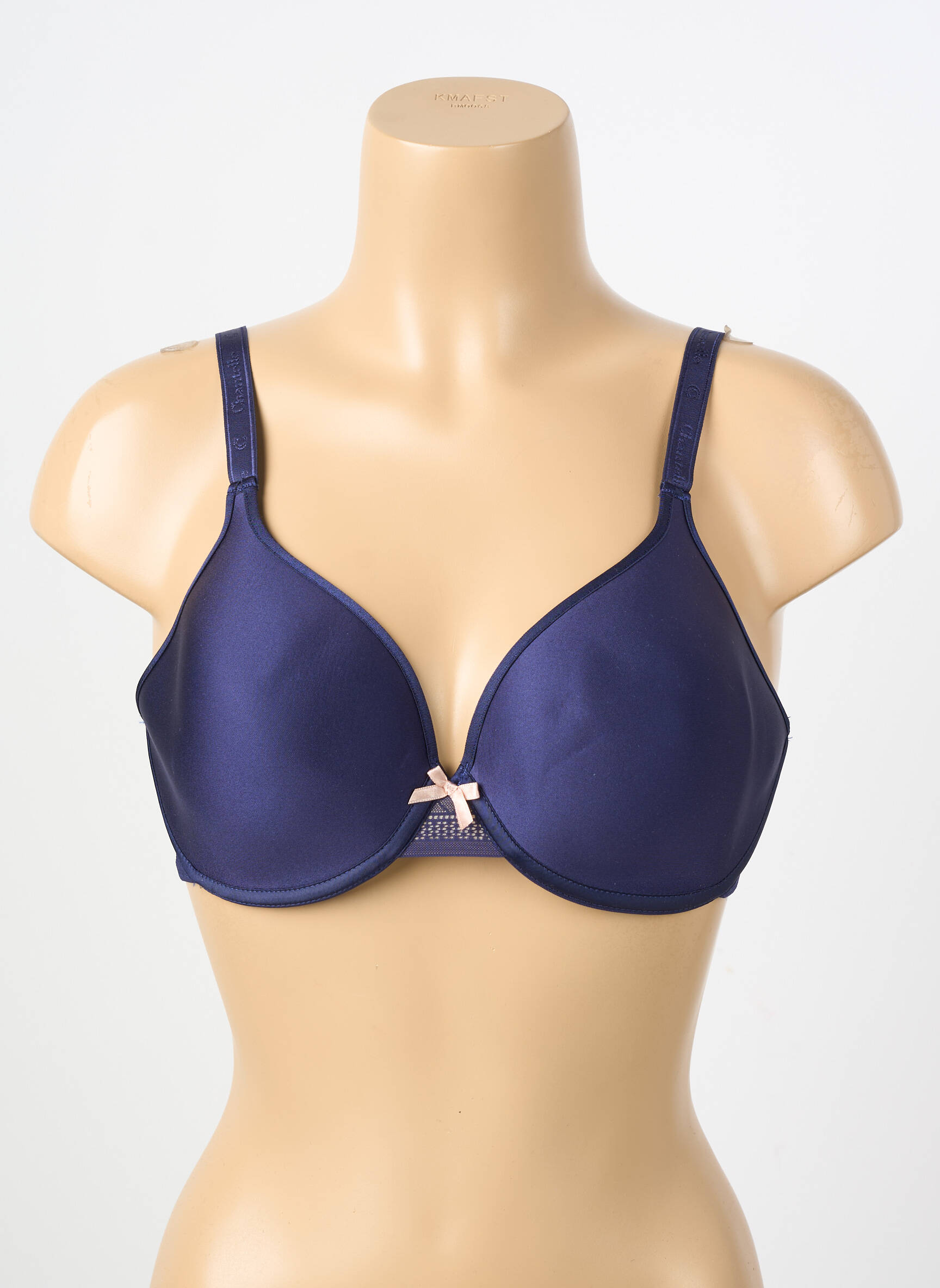 Sutien efect material satinat top sutien modelat albastru CHANTELLE femeie