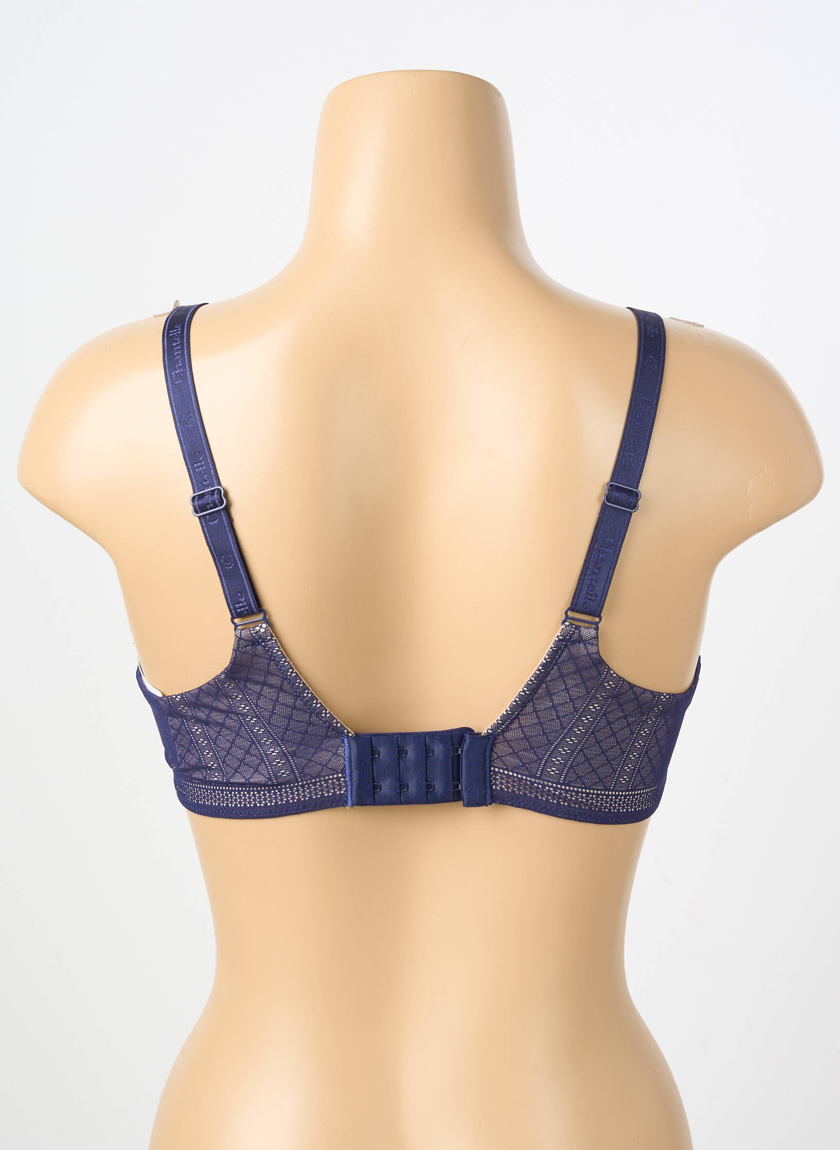 Sutien efect material satinat top sutien modelat albastru CHANTELLE femeie