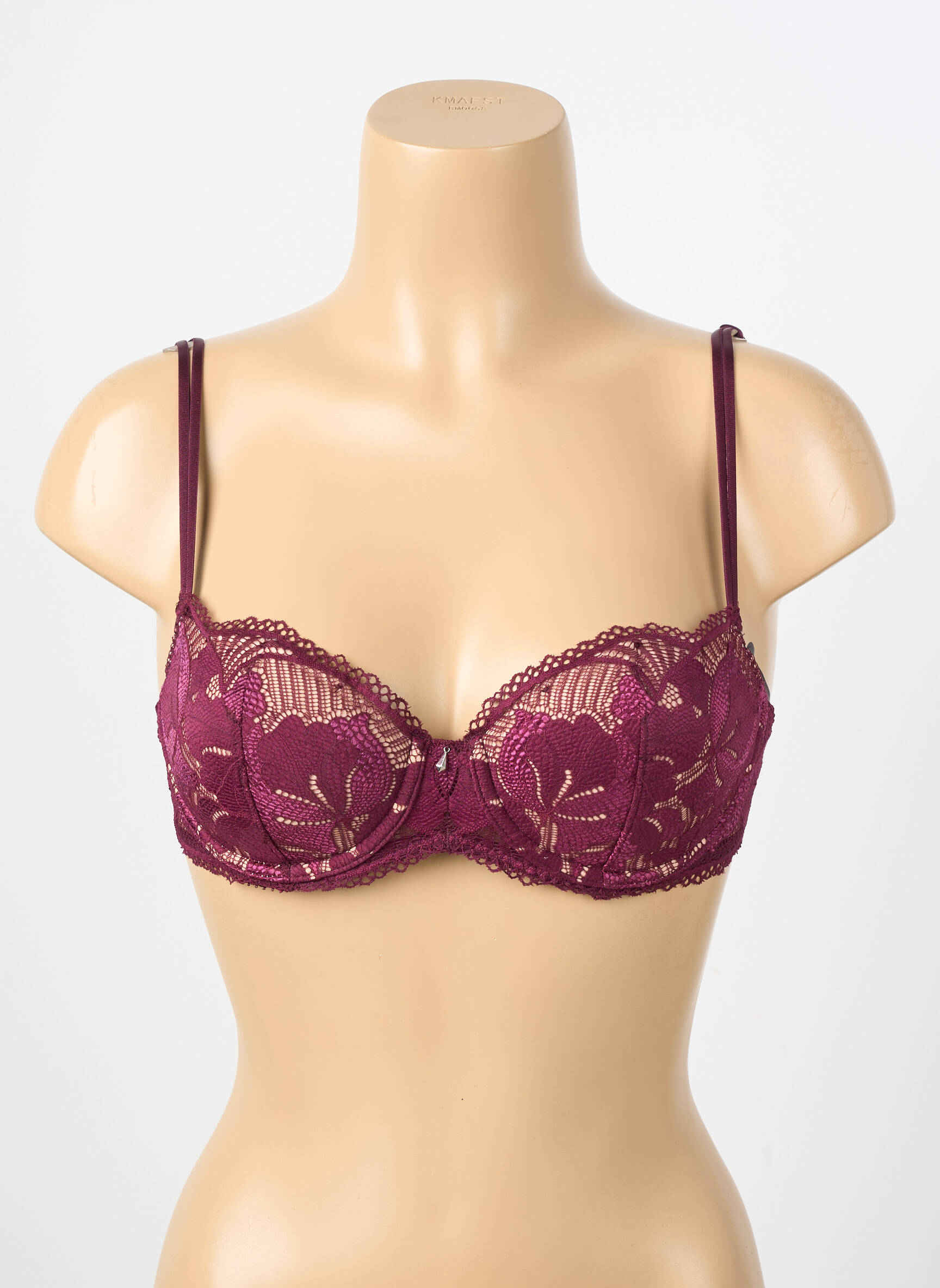 Sutien efect material satinat top sutien modelat violet IMPLICITE femeie