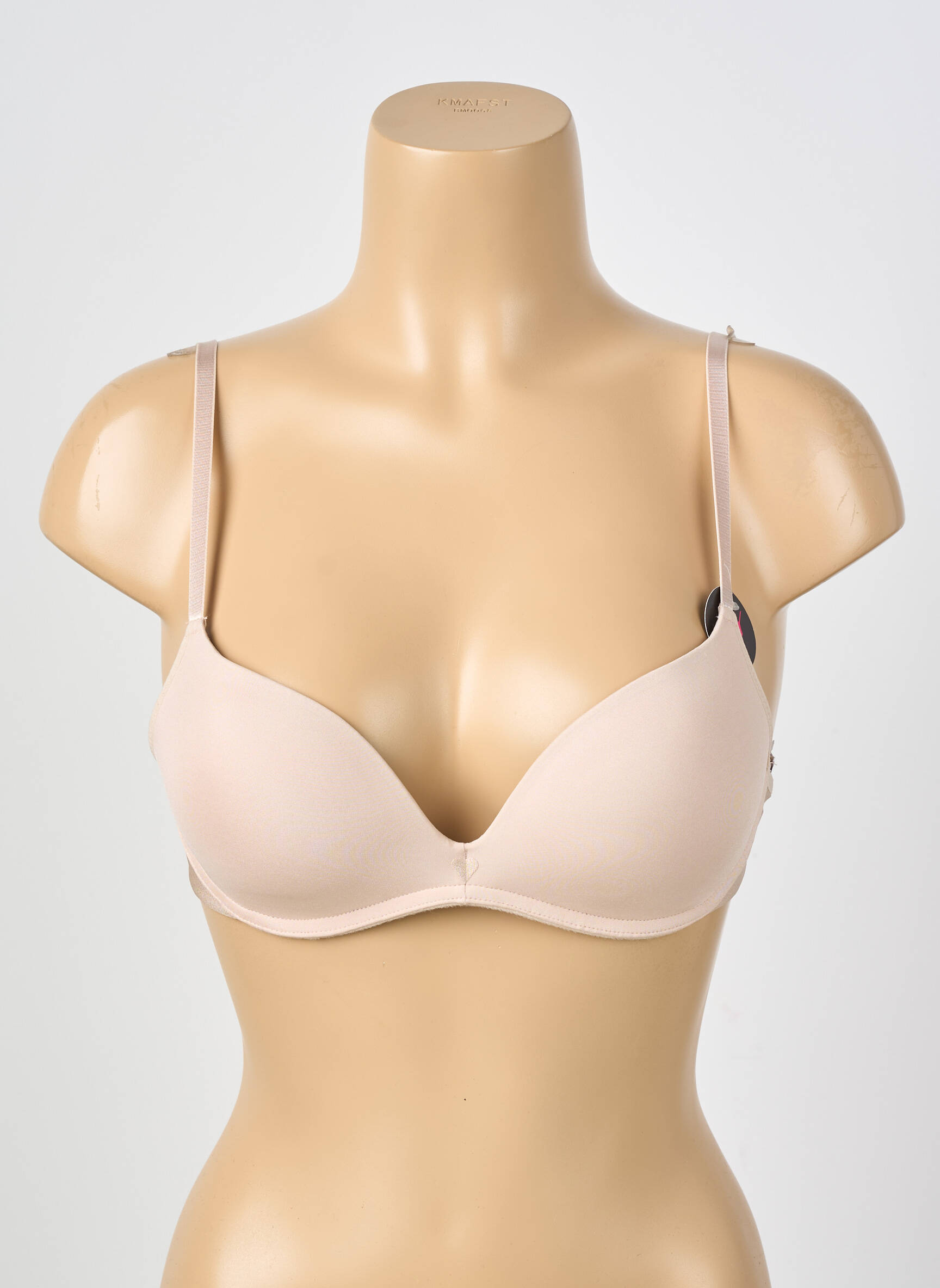 Sutien efect material satinat top sutien push-up culoare piersică PASSIONATA femeie