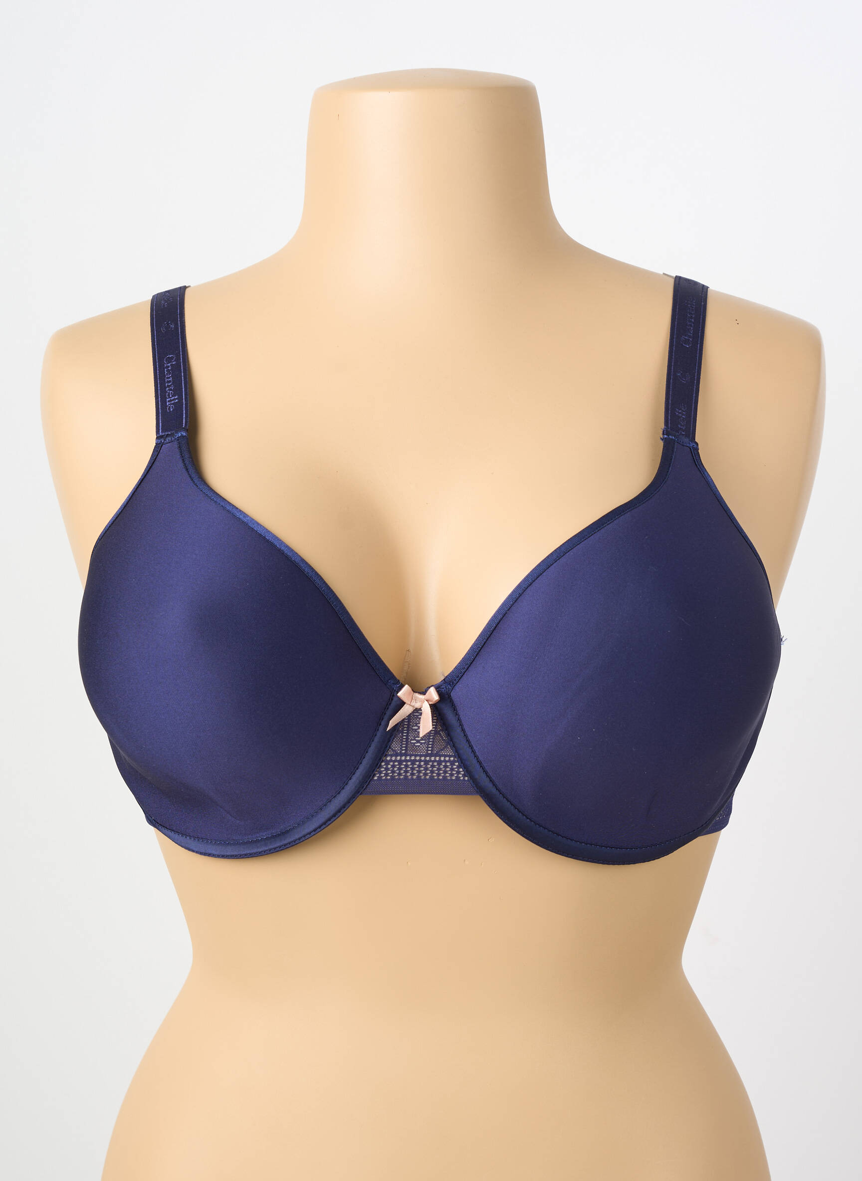 Sutien efect material satinat top sutien modelat albastru CHANTELLE femeie