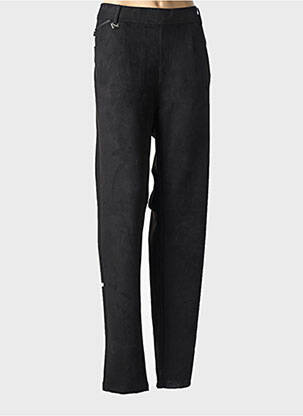 Pantalon slim talie elastică mărime normală negru S.QUISE femeie