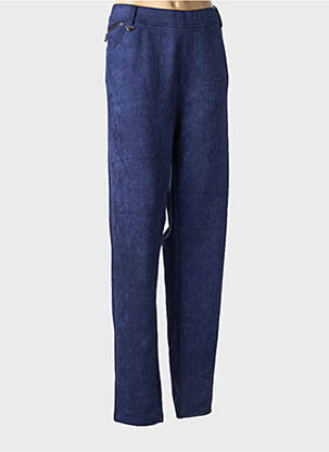 Pantalon slim talie elastică mărime normală albastru S.QUISE femeie