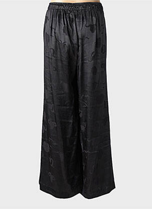 Pantalon larg croială fluidă mărime normală negru MAT. femeie