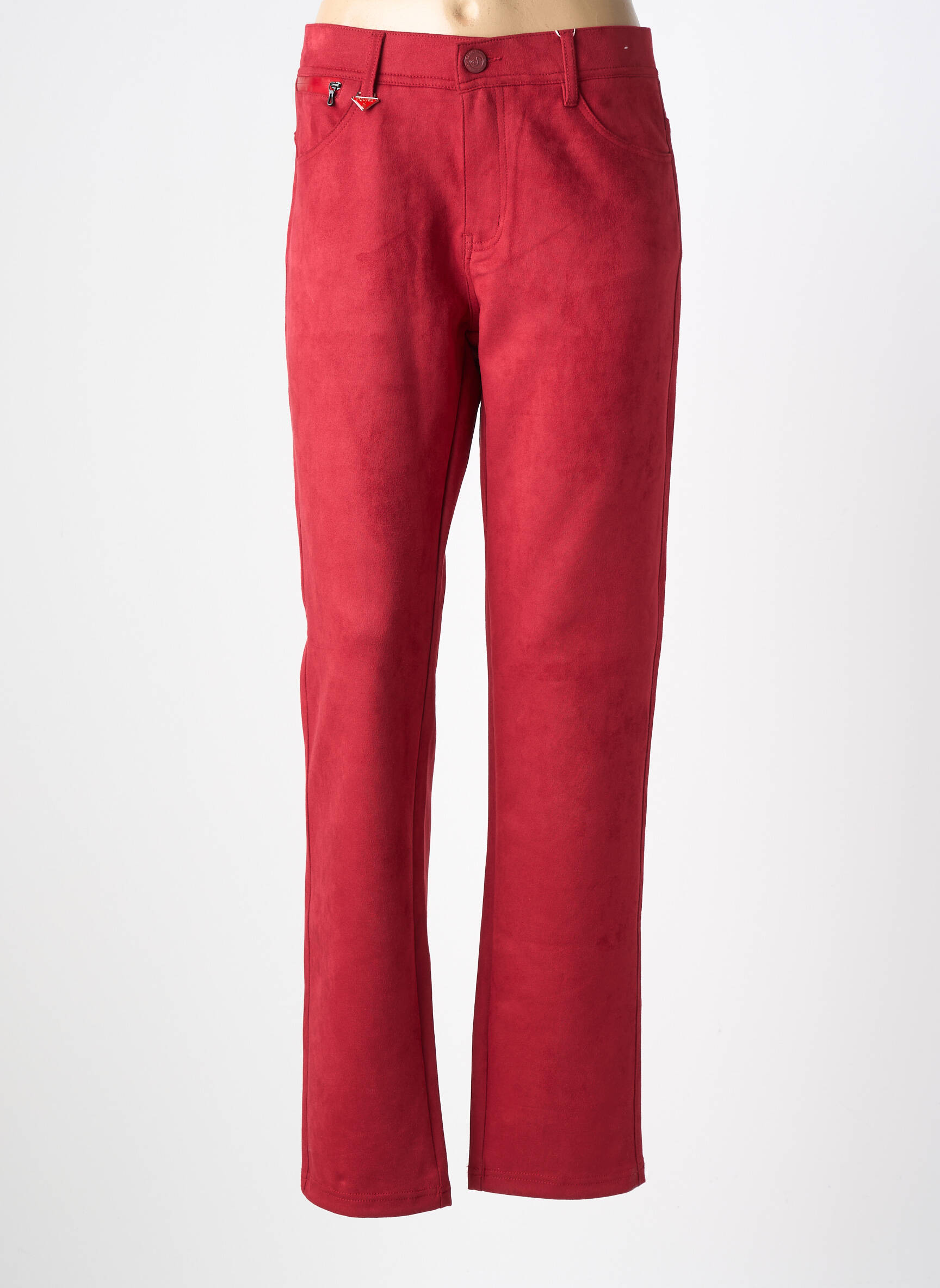 Pantalon slim elasticitate mărime normală roșu S.QUISE femeie