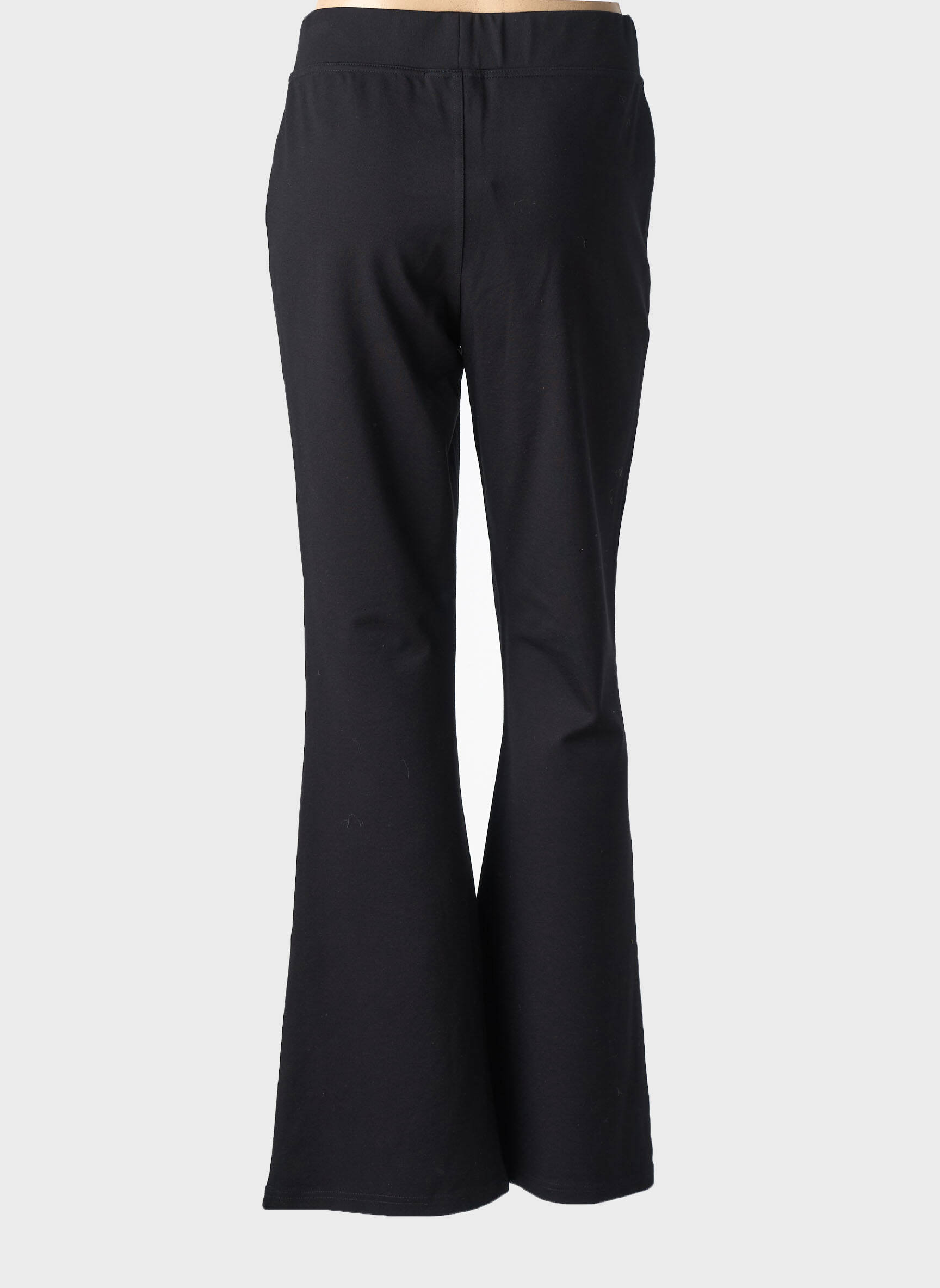 Pantalon evazat elasticitate talie înaltă negru BASE LEVEL femeie