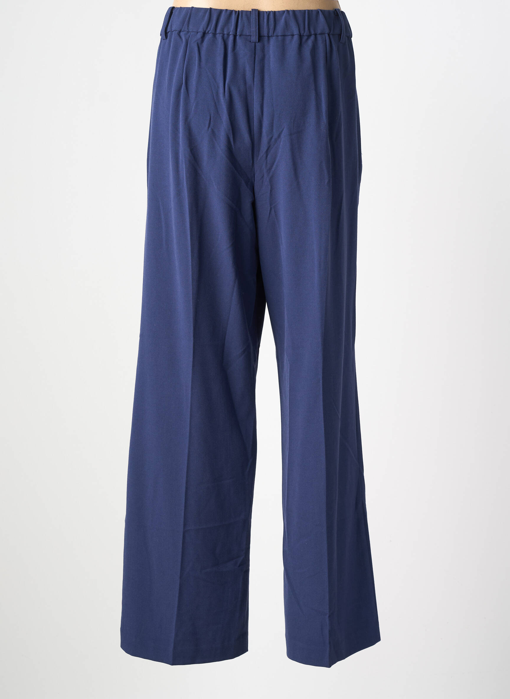 Pantalon slim talie elastică mărime normală albastru CISO femeie