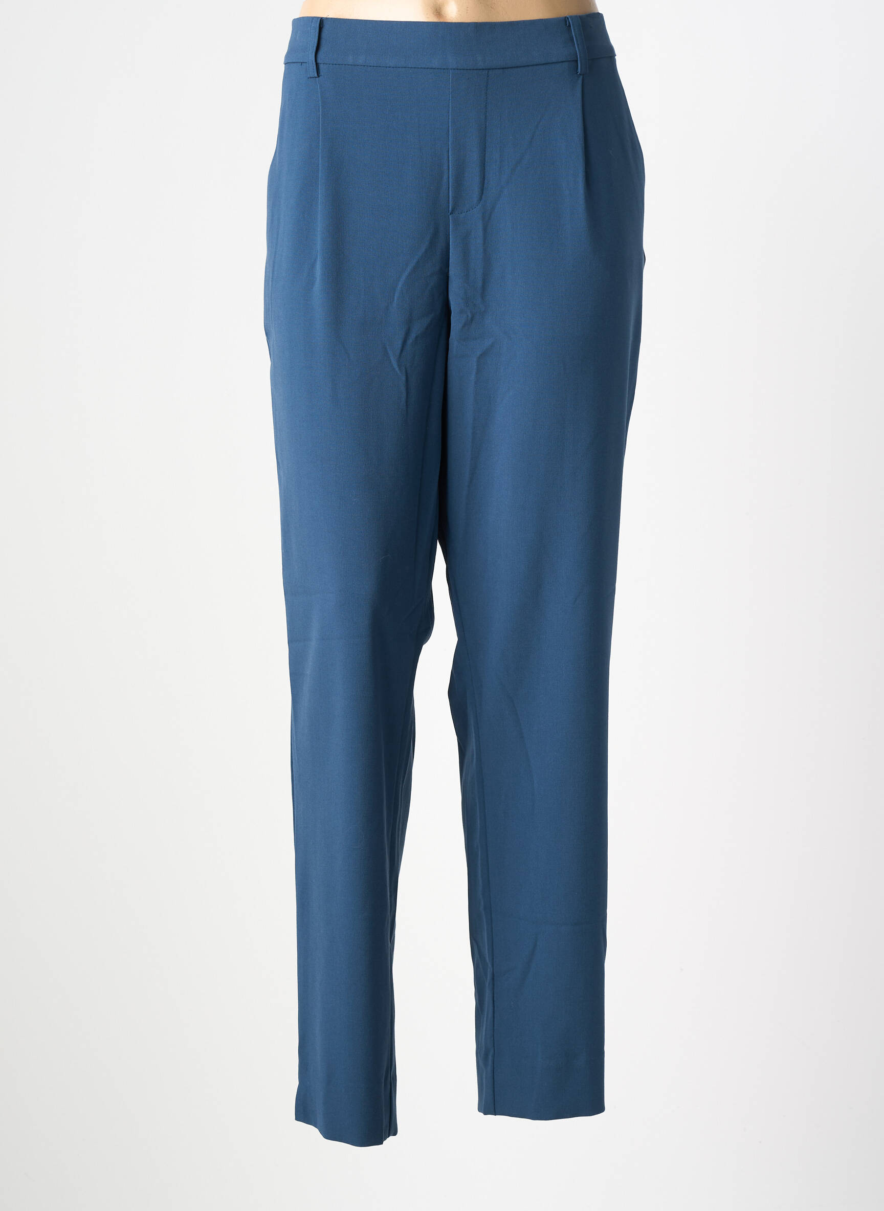 Pantalon drept țesătură crep mărime normală albastru CISO femeie