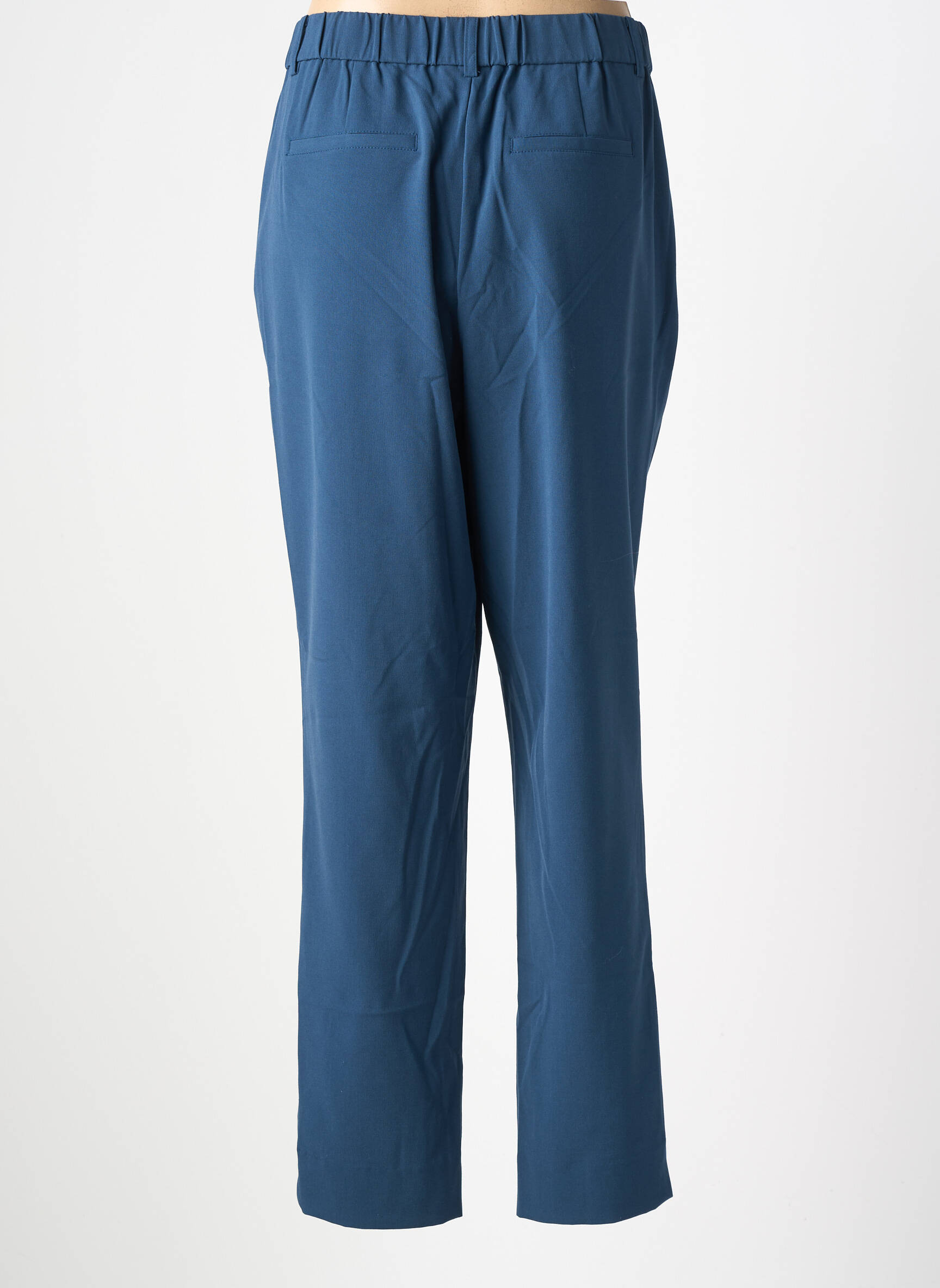 Pantalon drept țesătură crep mărime normală albastru CISO femeie
